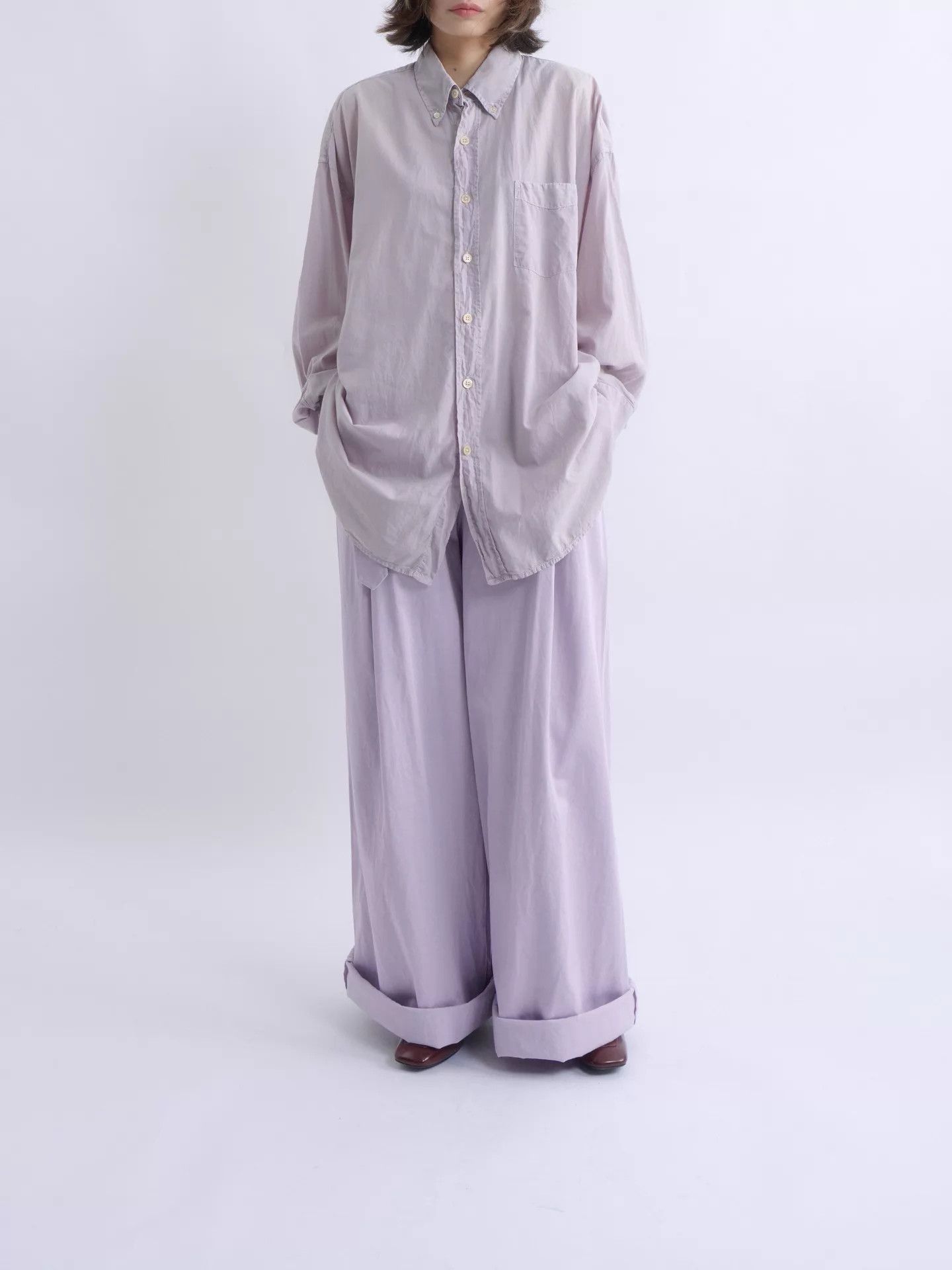 Our Legacy OUR LEGACY Cool Pale Purple Vintage Wash Oversized Shirt Size US M / EU 48-50 / 2 - 2 Thumbnail