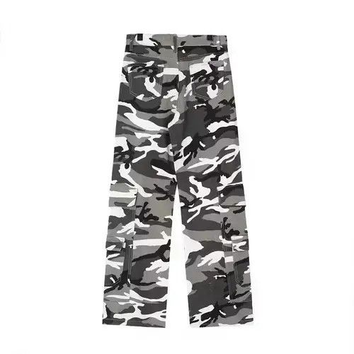 Designer × Vintage camo baggy pattern flared cargo pants Size US 32 / EU 48 - 2 Thumbnail