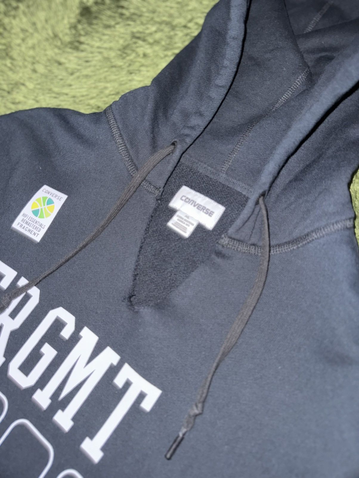 Converse × Fragment Design [XL] Converse x Fragment Design Cut-Off Graphic Hoodie Navy Size US XL / EU 56 / 4 - 3 Thumbnail