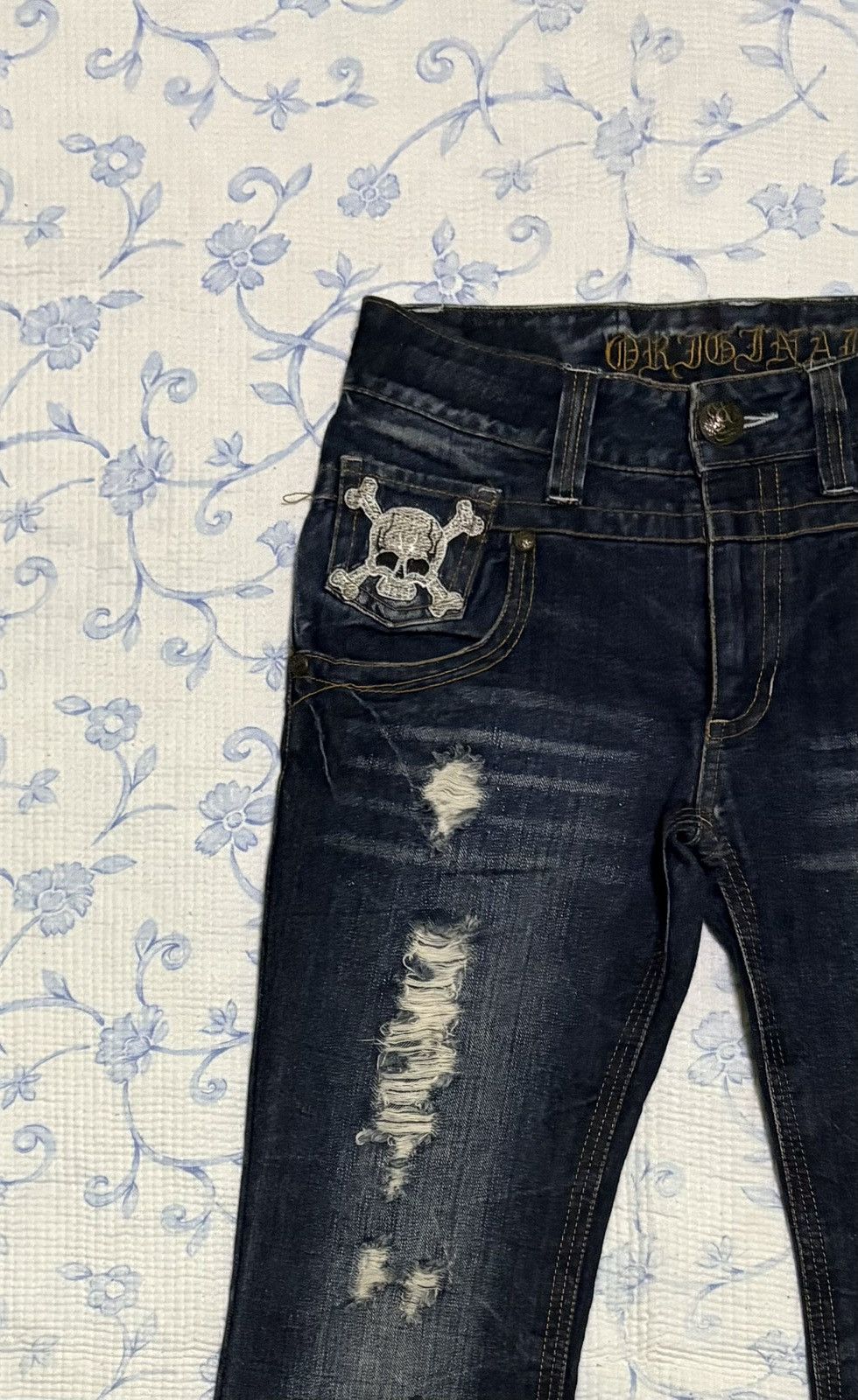 Japanese Brand Japanese Original Jeans Streetwear Flared Distressed Denim Size US 31 - 5 Thumbnail