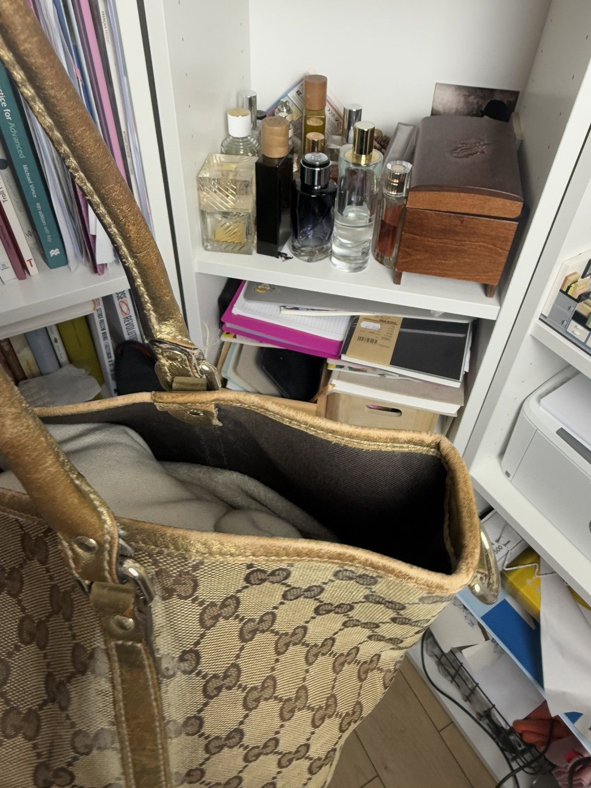 Designer × Gucci × Vintage Vintage y2k Gucci monogram tote / shopper bag luxury designer Size ONE SIZE - 12 Thumbnail