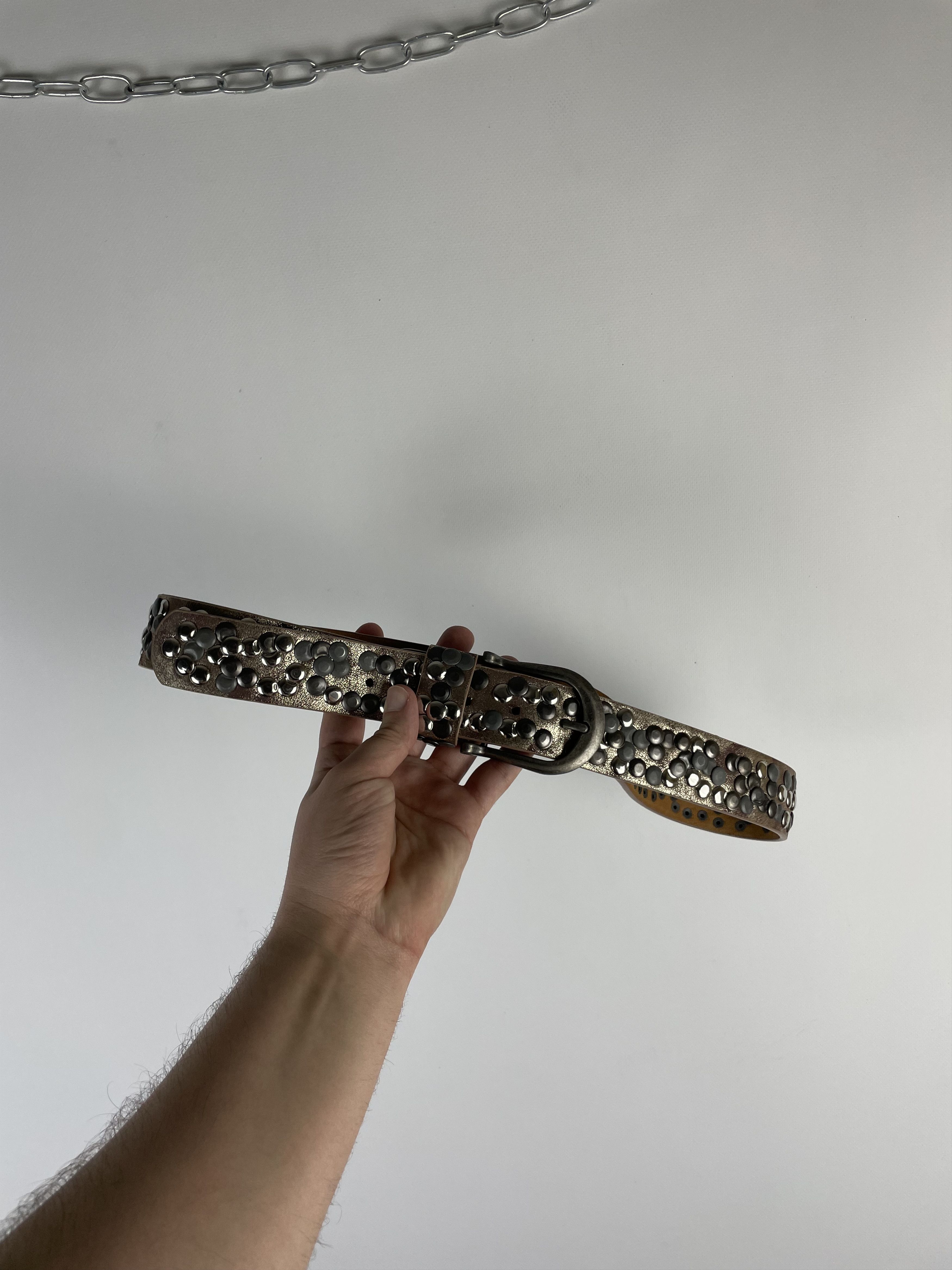 Other Vintage Leather belt Avant Garde Style Y2k Size ONE SIZE - 7 Thumbnail
