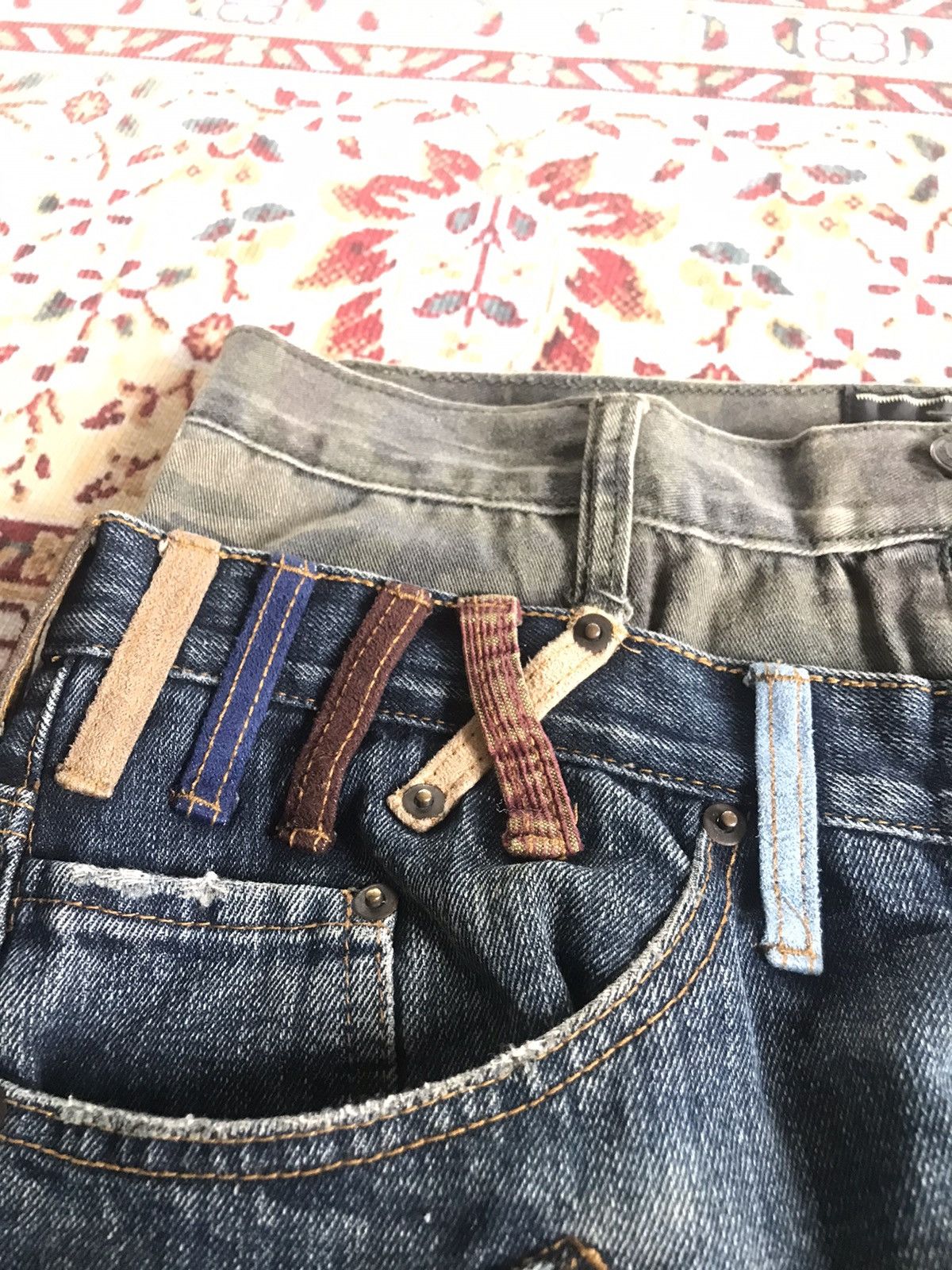 Japanese Brand Vintage Breathmint Double Waist camo twist flared jeans Size US 32 / EU 48 - 13 Thumbnail