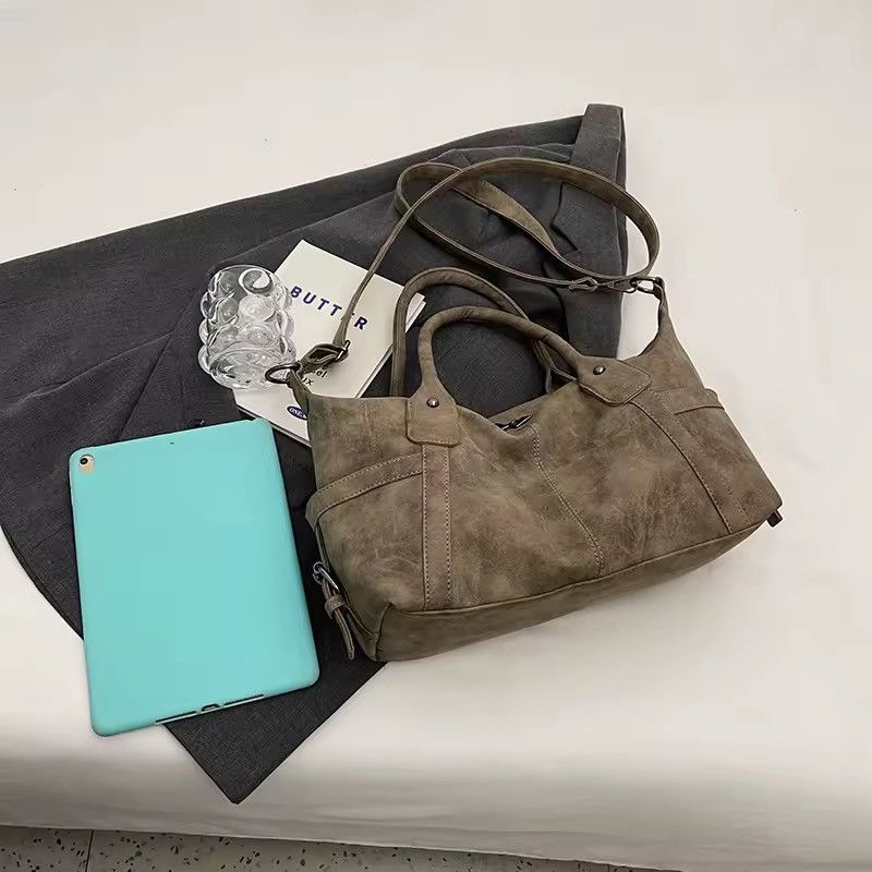 Other Retro Vintage Style PU Leather Khaki Shoulder Crossbody Bag Size ONE SIZE - 6 Thumbnail