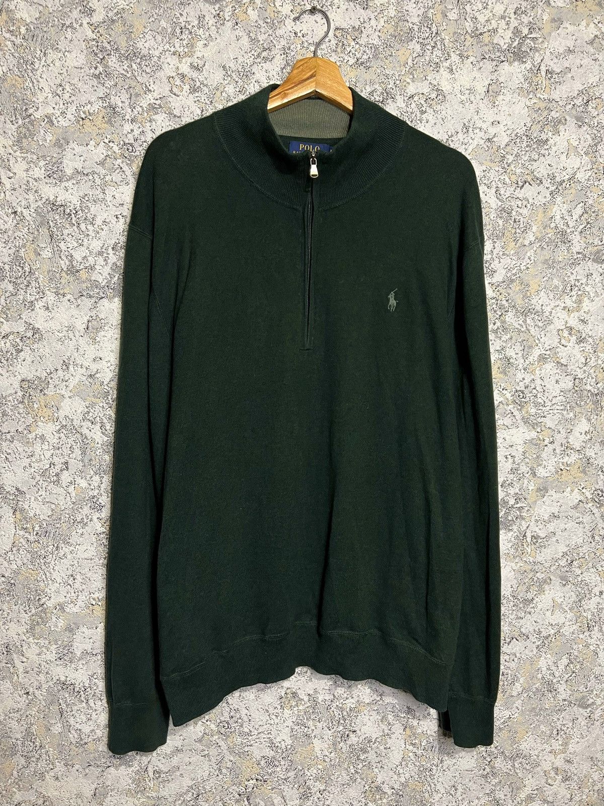Polo Ralph Lauren × Vintage Vintage Polo Ralph Lauren 1/4 Quarter Zip Pullover Sweater Size US XXL / EU 58 / 5 - 1 Thumbnail