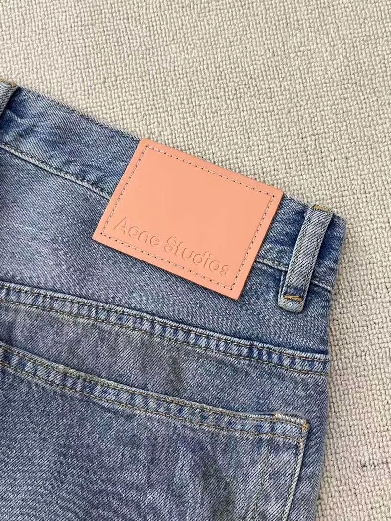 Acne Studios Acne Studios Painted Wide-Leg Mid-Waist Loose Denim Pants Size US 30 / EU 46 - 3 Thumbnail