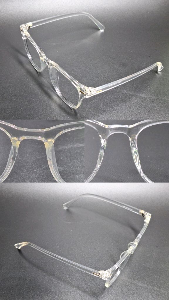 Other TR1801 Clear Transparent Glasses Frame Gold Rivet Detail Size ONE SIZE - 5 Thumbnail