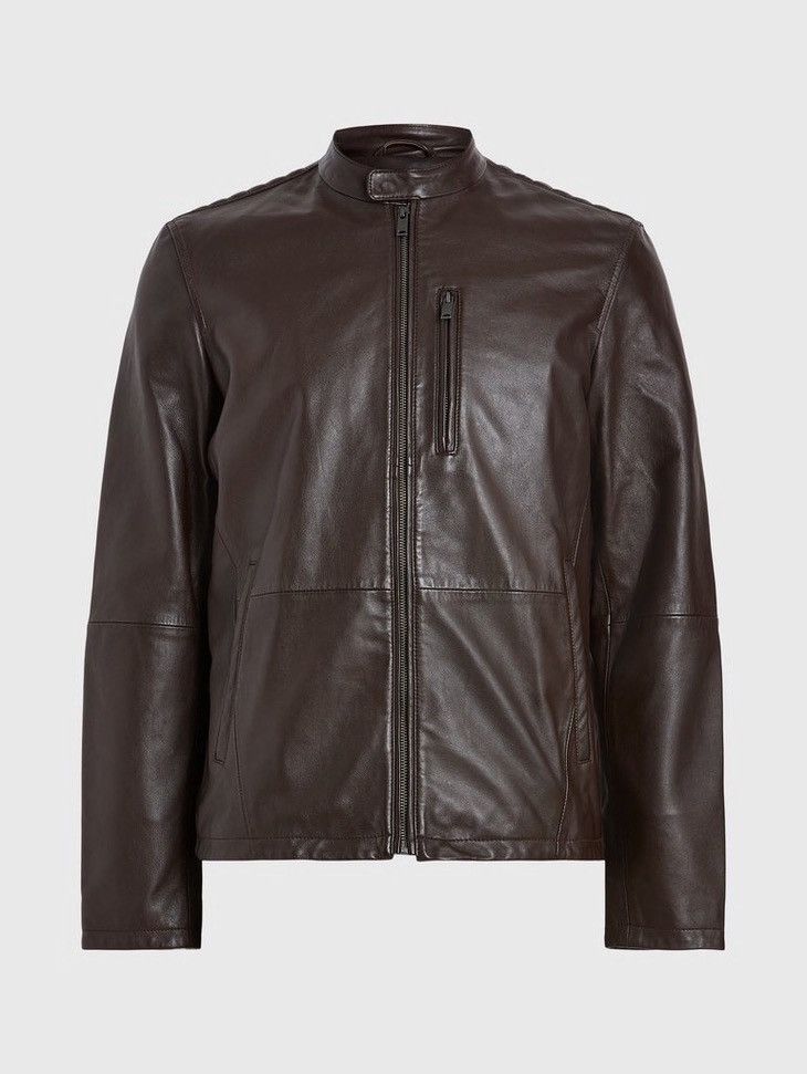 John Varvatos Leather Racer Jacket. Medium Size US S / EU 44-46 / 1 - 10 Thumbnail