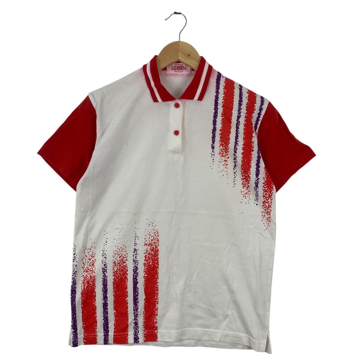 Vintage Vintage 90’ GOSEN JAPAN SPORTSWEAR Abstract Polo Tee Shirt Size US L / EU 52-54 / 3 - 5 Thumbnail