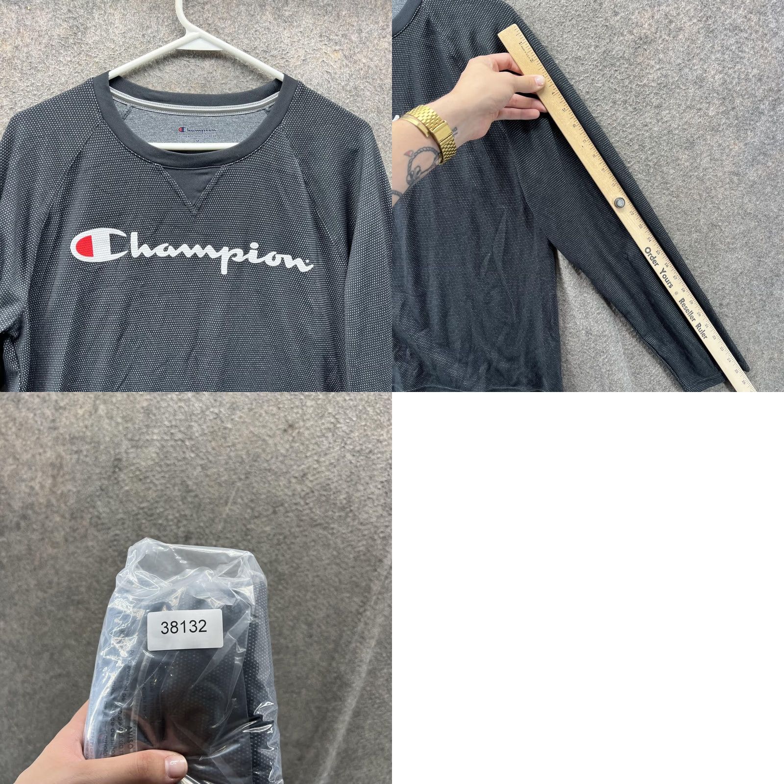 Champion Champion Shirt Mens M Gray Long Sleeve Performance Crewneck Size US M / EU 48-50 / 2 - 8 Thumbnail