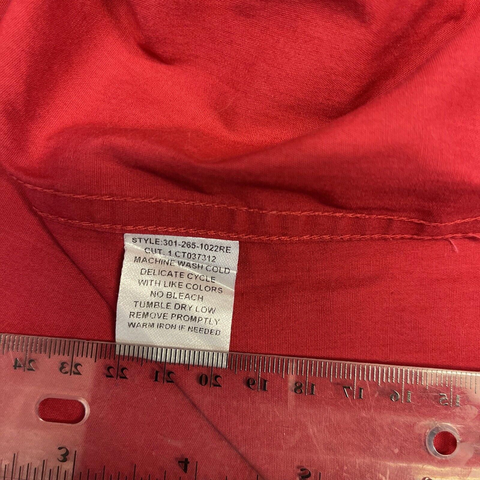 Roper Roper Shirt Mens Large Red Button Pearl Snap Size US L / EU 52-54 / 3 - 3 Thumbnail
