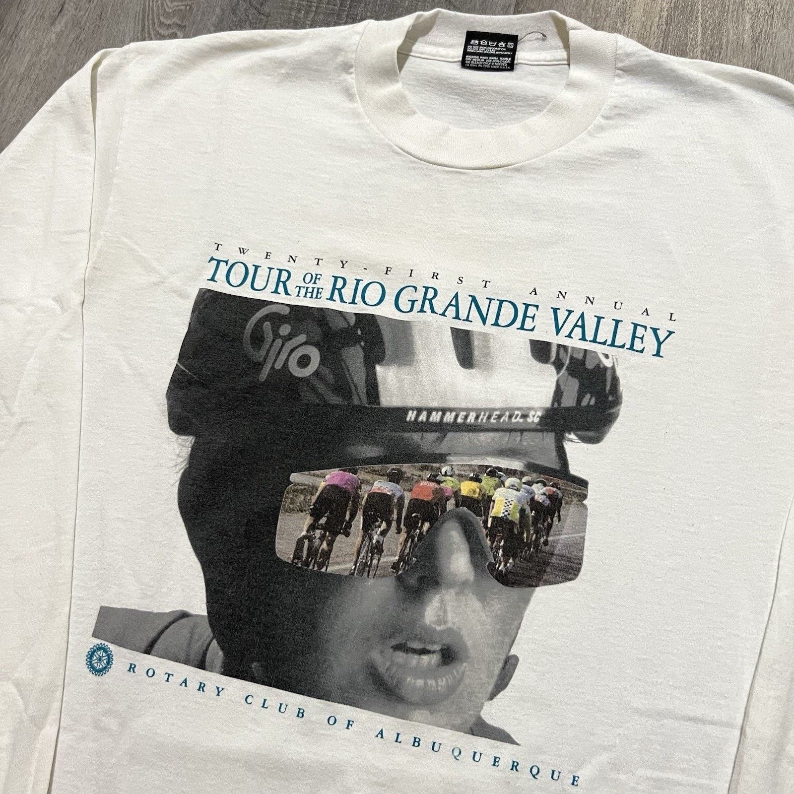 Fruit Of The Loom VTG Tour Of The Rio Grande Valley Rotary Club Cycling Shirt Size US L / EU 52-54 / 3 - 3 Thumbnail