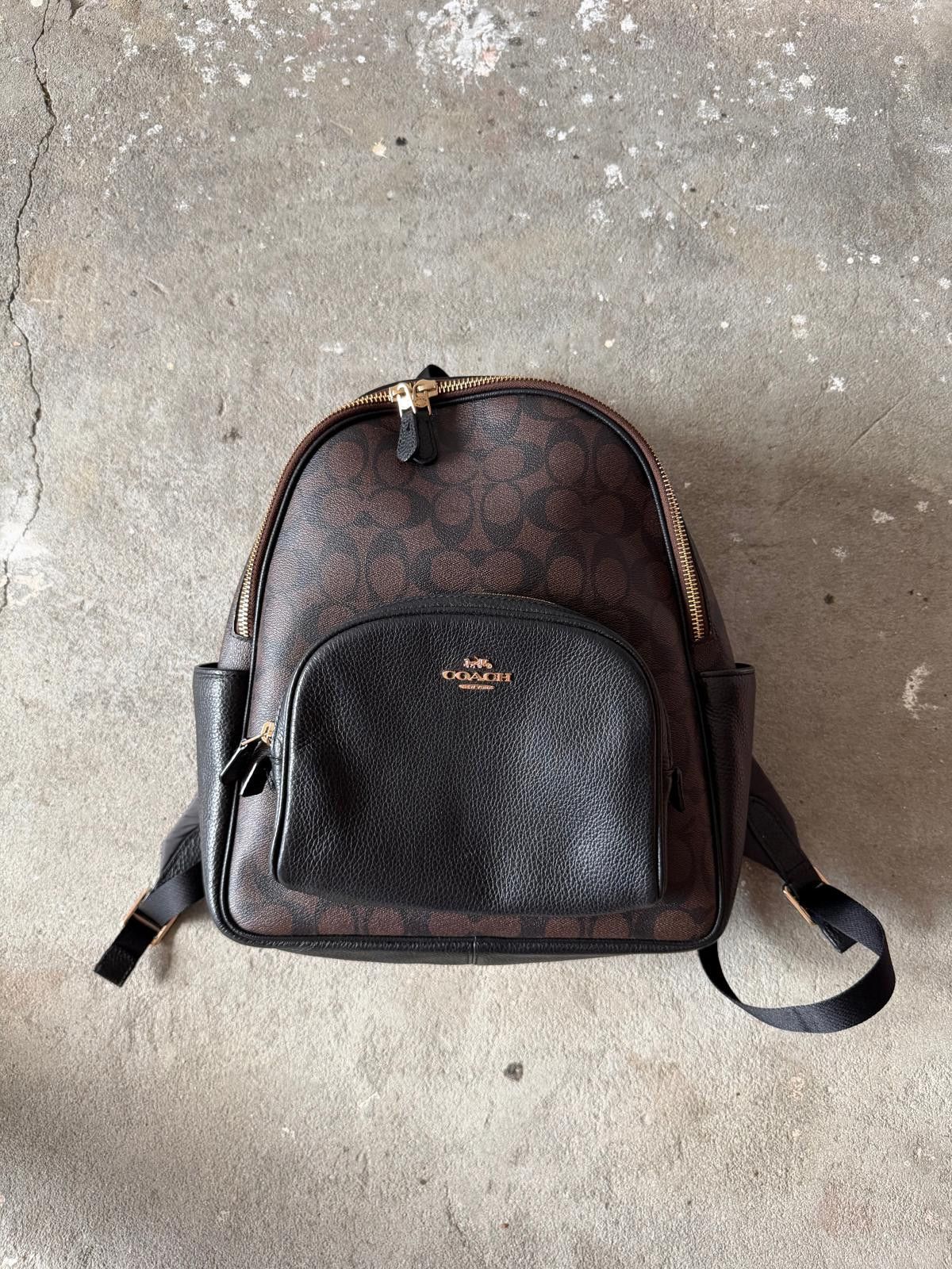 Coach Coach Signature Court Backpack Brown/Black Size ONE SIZE - 1 Thumbnail