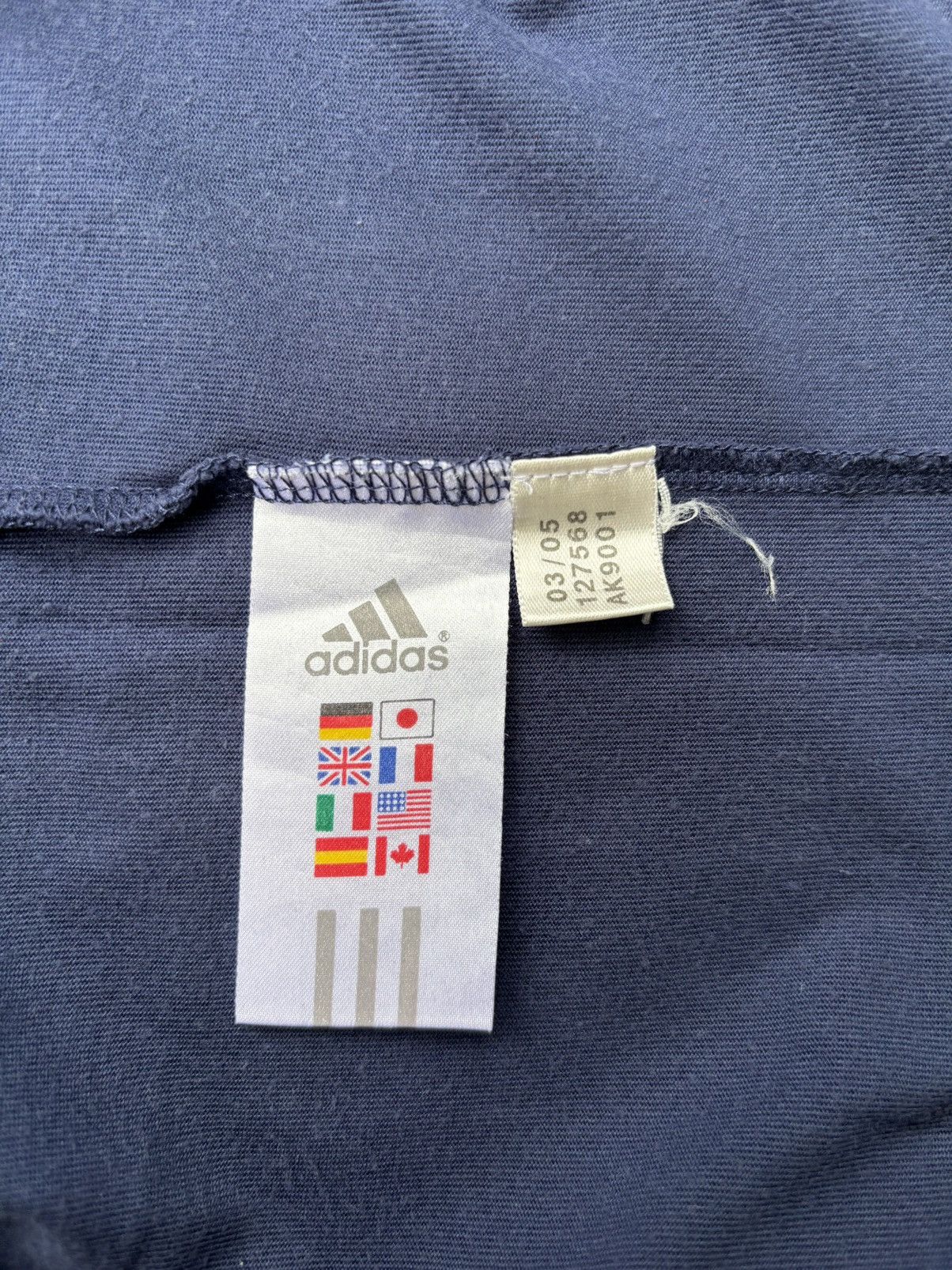 Adidas × Brain Dead Vintage 00’s Adidas Flame Tee Navy Size US XL / EU 56 / 4 - 5 Thumbnail