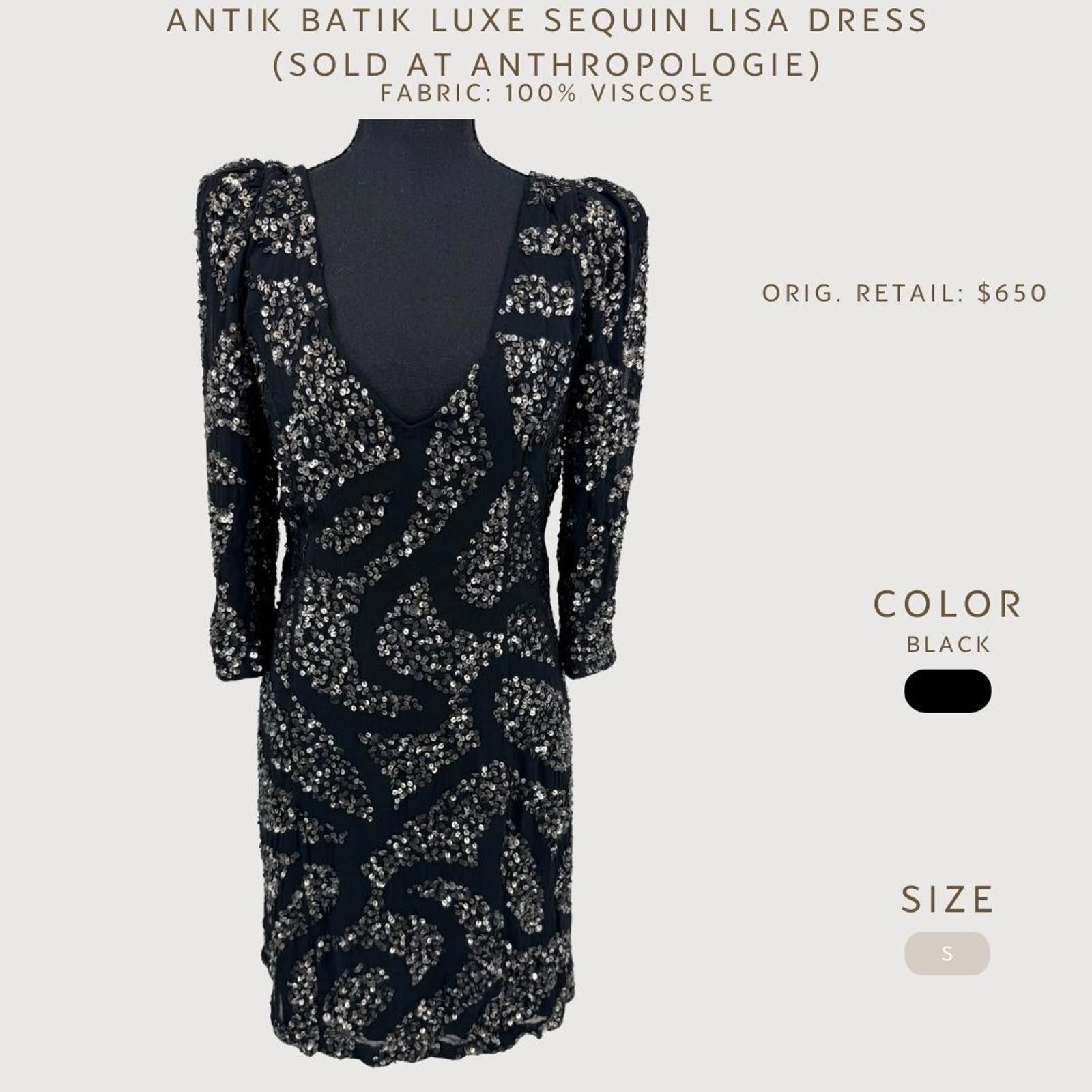 Other Antik Batik Sequin Lisa Dress Anthropologie S Size S / US 4 / IT 40 - 2 Thumbnail