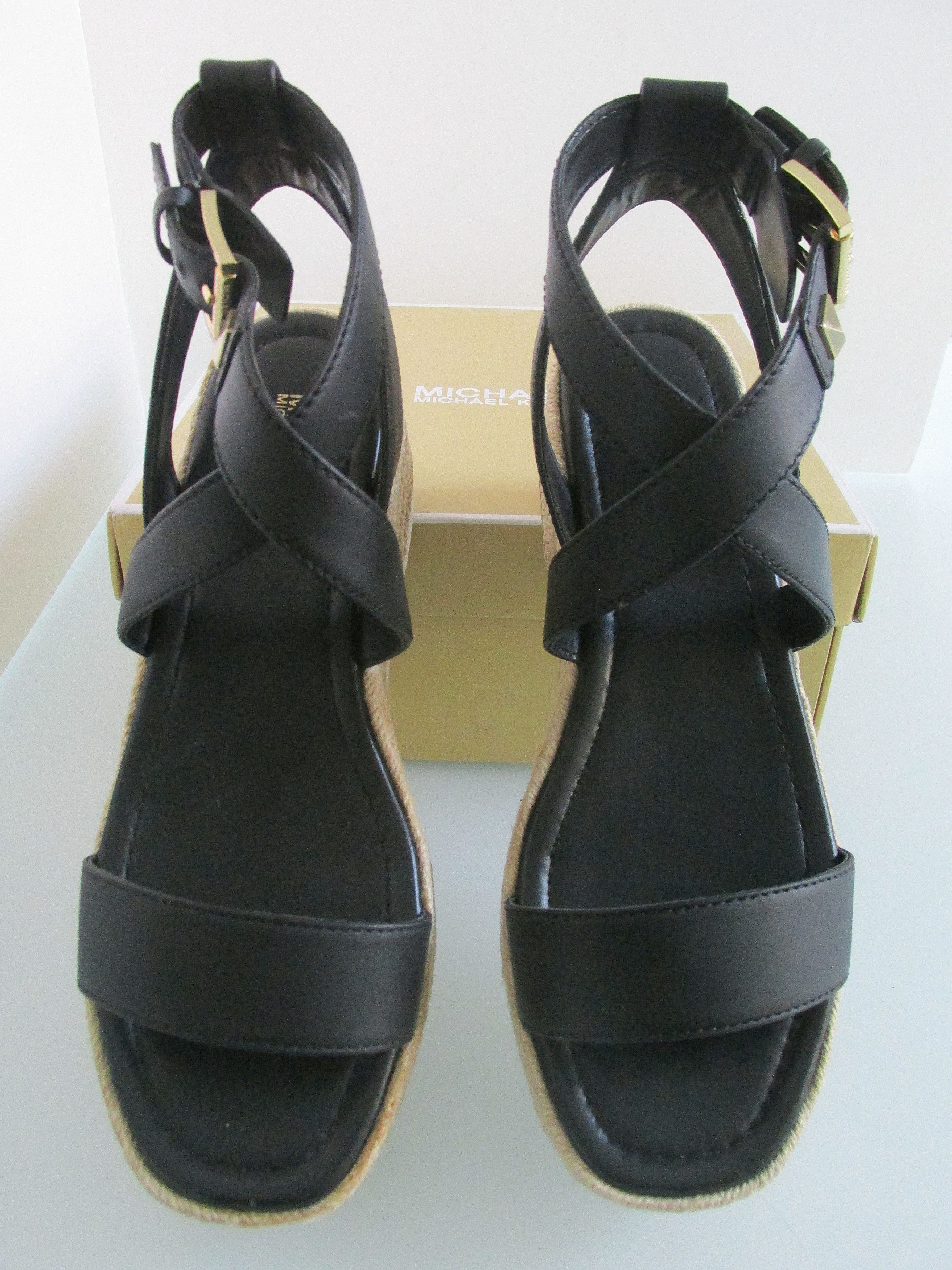 Michael Kors Michael Kors (New) Lowry Wedge Women's Leather Wedges 8 M Size US 8 / IT 38 - 1 Thumbnail