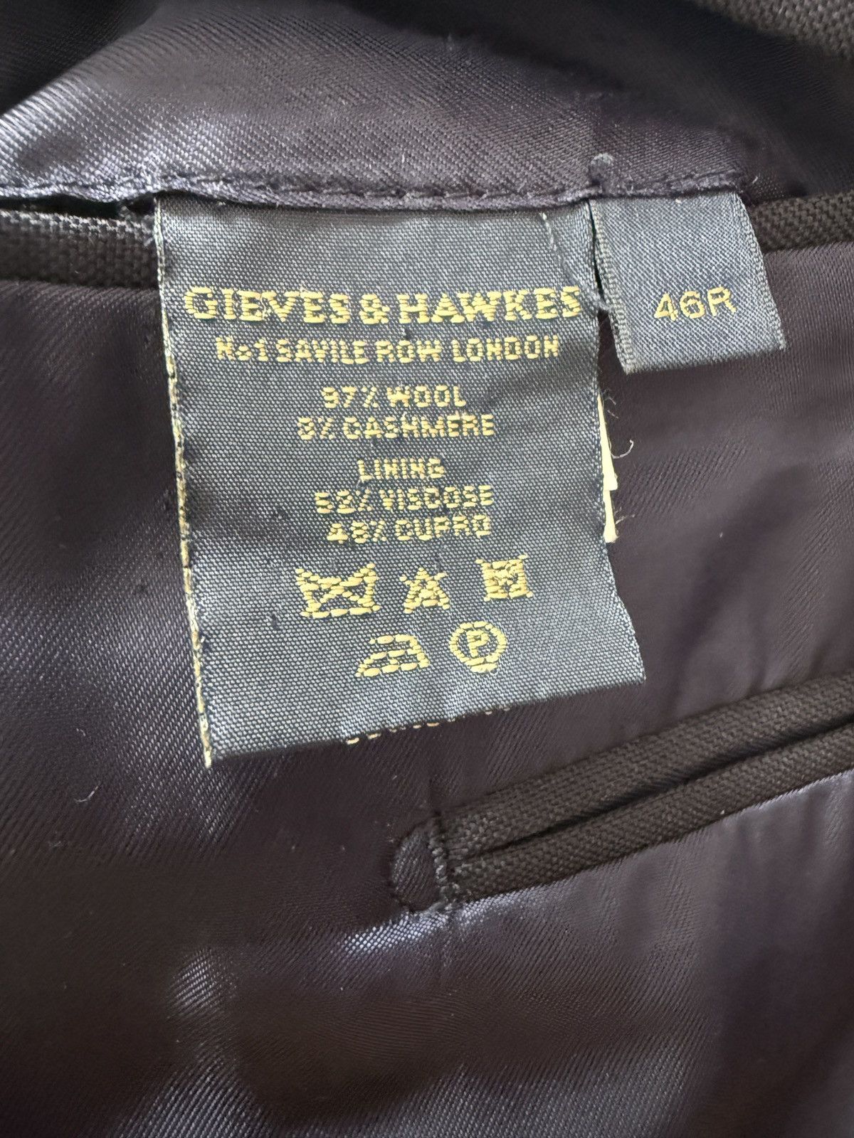 Gieves & Hawkes Gieves & Hawkes Mens Navy Blue Blazer Size 46R - 5 Thumbnail