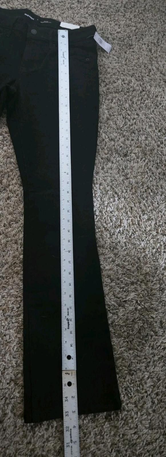 Old Navy Old Navy Jeans Mid Rise Kicker Boot-Cut Black Denim Jeans Size 27" / US 4 / IT 40 - 12 Thumbnail
