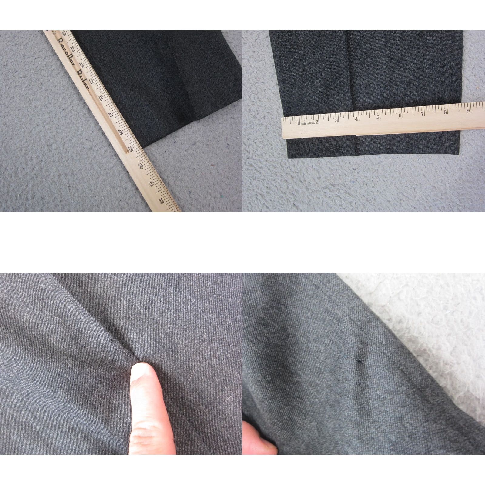 Lands' End VINTAGE Lands End Dress Pants Mens 32x29 Gray 100% Wool Regular Made in USA Size US 32 / EU 48 - 9 Thumbnail