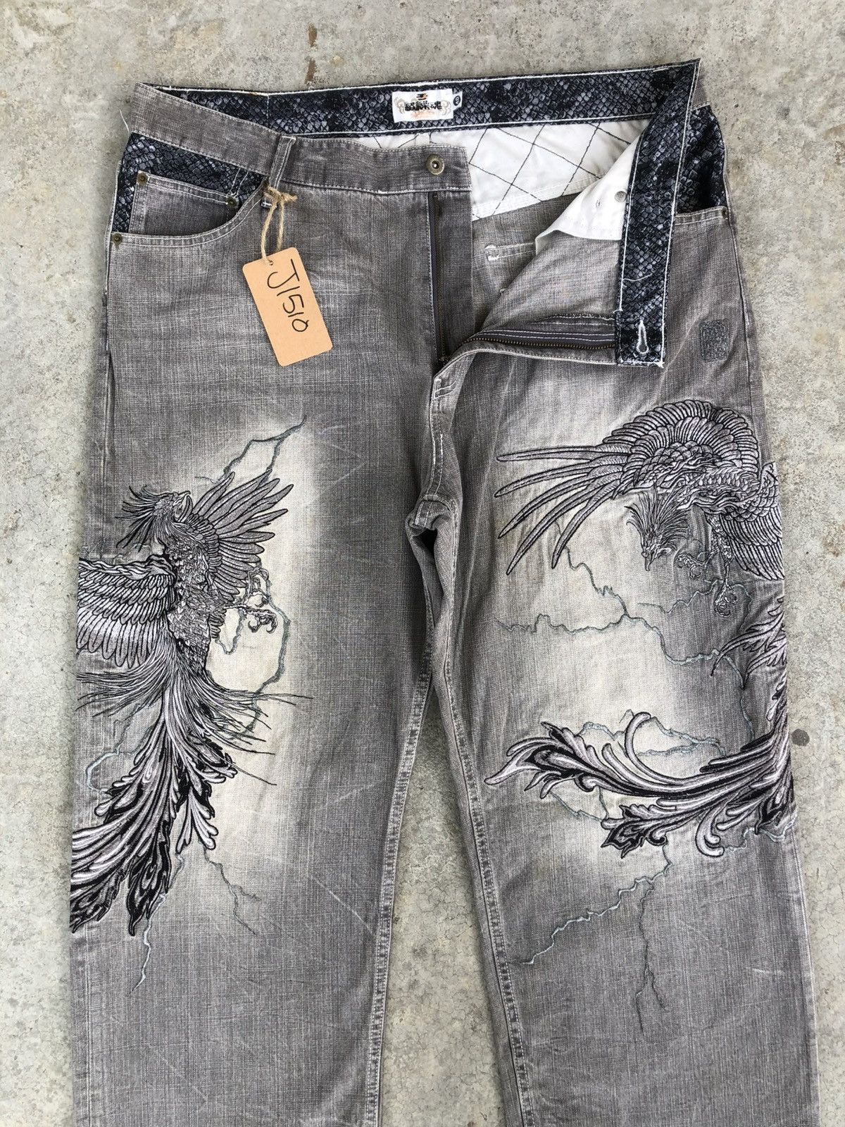 Karakuri Tamashii Karakuri Tamashii Embroidered Jeans Distressed Size US 38 / EU 54 - 3 Thumbnail