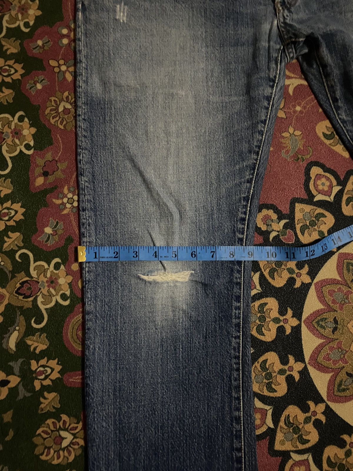 RRL Ralph Lauren 🔥RARE🔥🔥Vintage Double RL Distressed Denim Pants Size US 34 / EU 50 - 21 Thumbnail