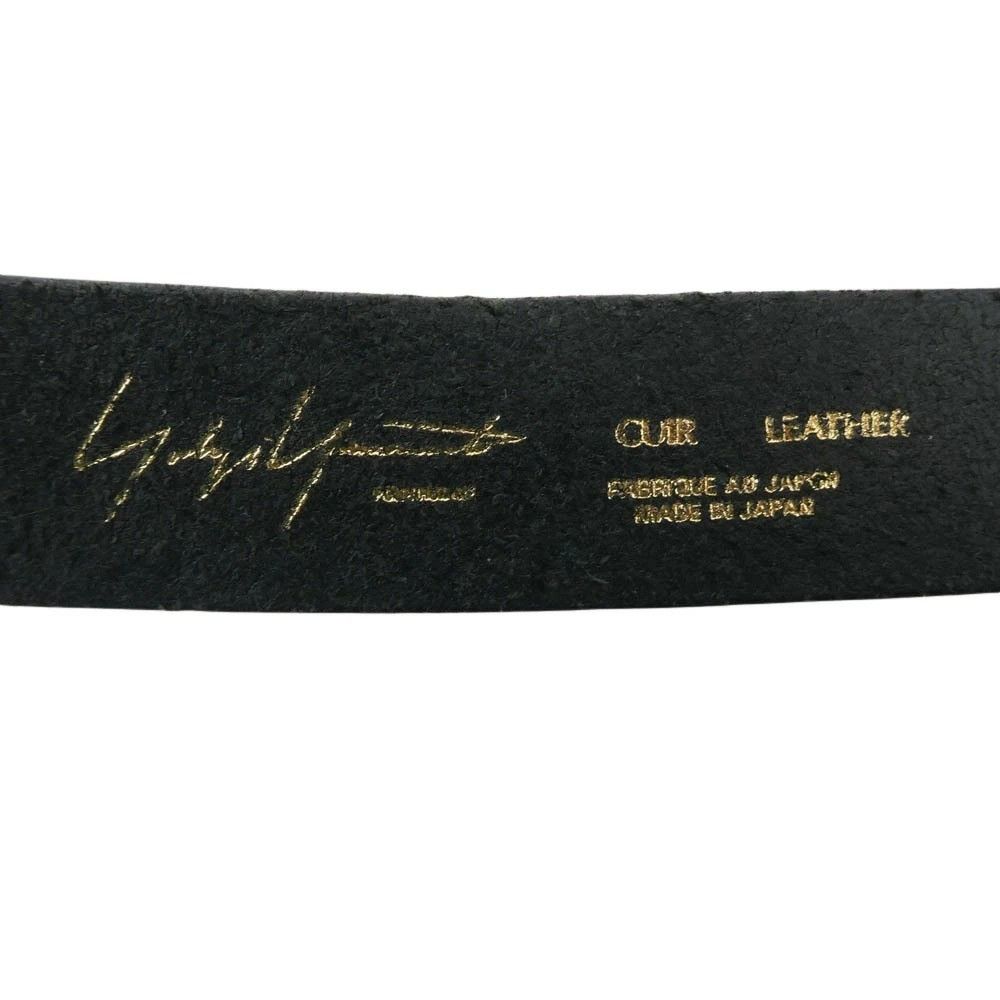 Yohji Yamamoto Yohji Yamamoto POUR HOMME Logo Embossed Cowhide Leather Belt Size 34 - 3 Thumbnail