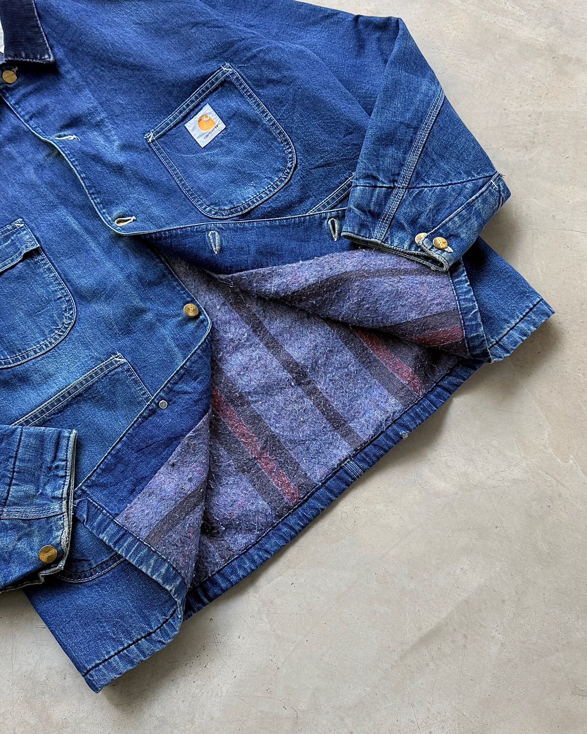 Carhartt Rare 80s Vintage Carhartt Michigan Denim Chore coat Size US L / EU 52-54 / 3 - 8 Thumbnail