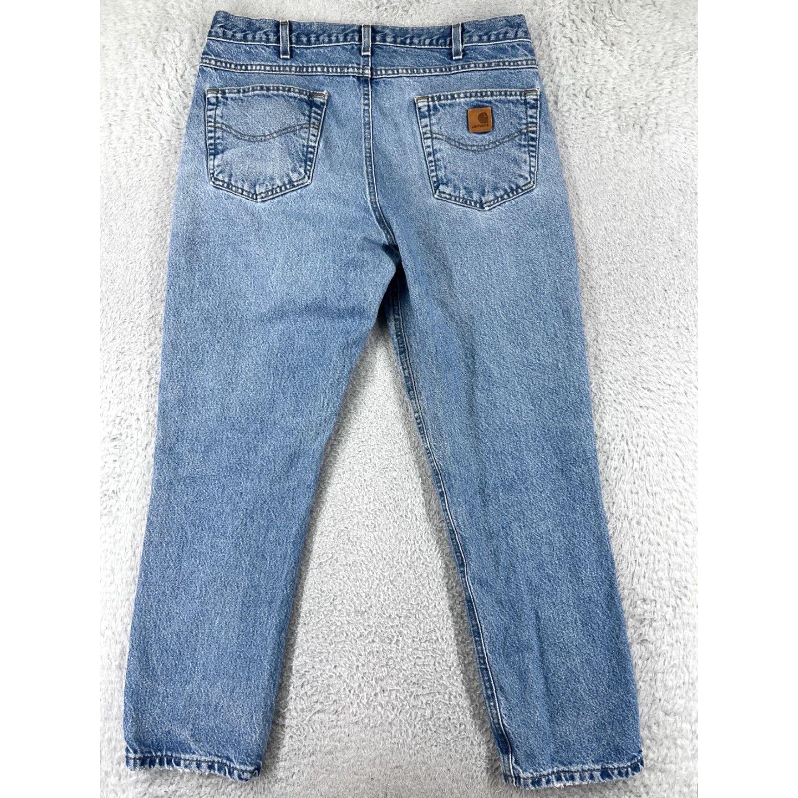 Carhartt Carhartt Jeans Mens 36 Blue Denim 100% Cotton Relaxed Fit 5-Pocket Inseam 30 Bootcut Size US 36 / EU 52 - 2 Thumbnail