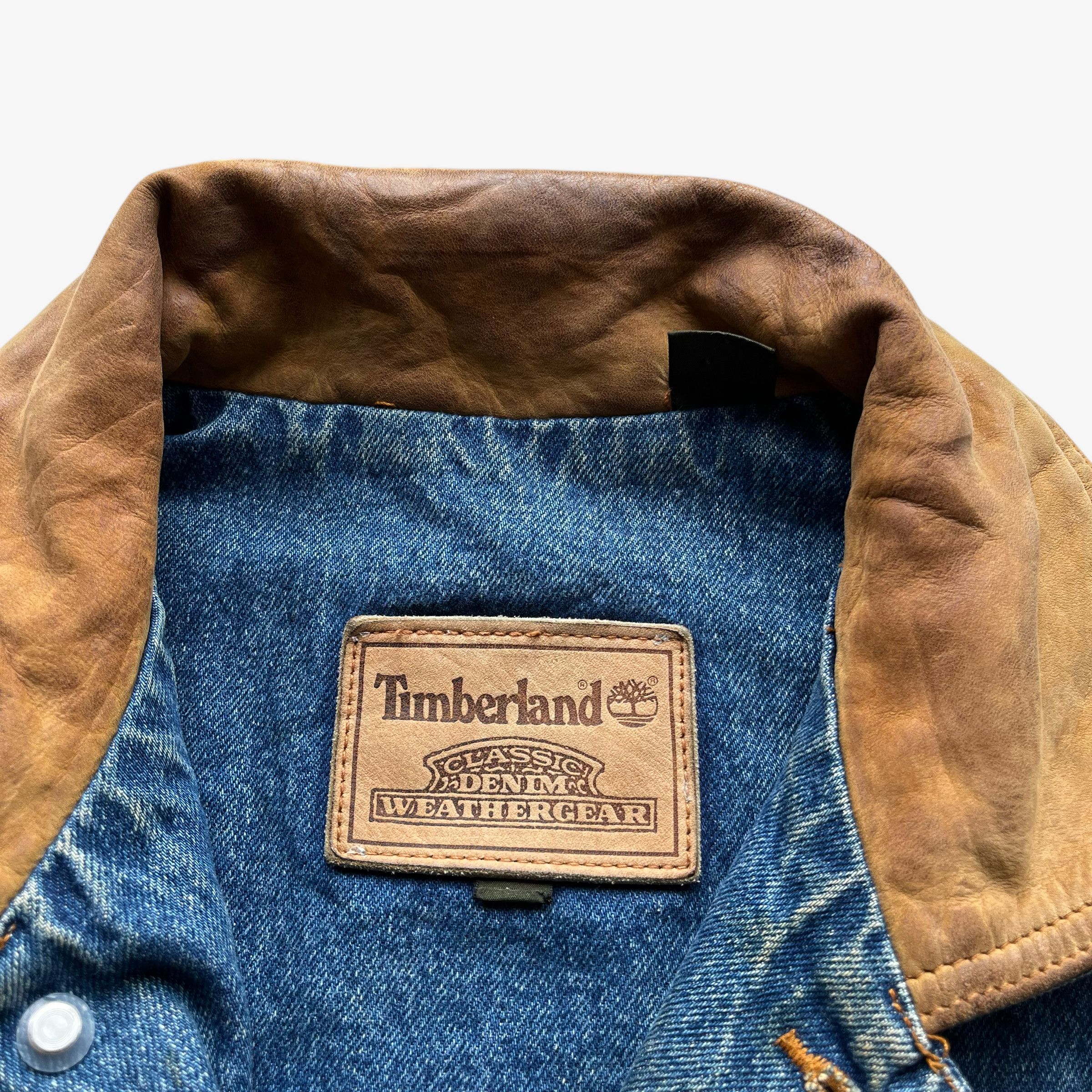 Timberland Vintage 90s Men's Timberland Denim Jacket Size US L / EU 52-54 / 3 - 3 Thumbnail