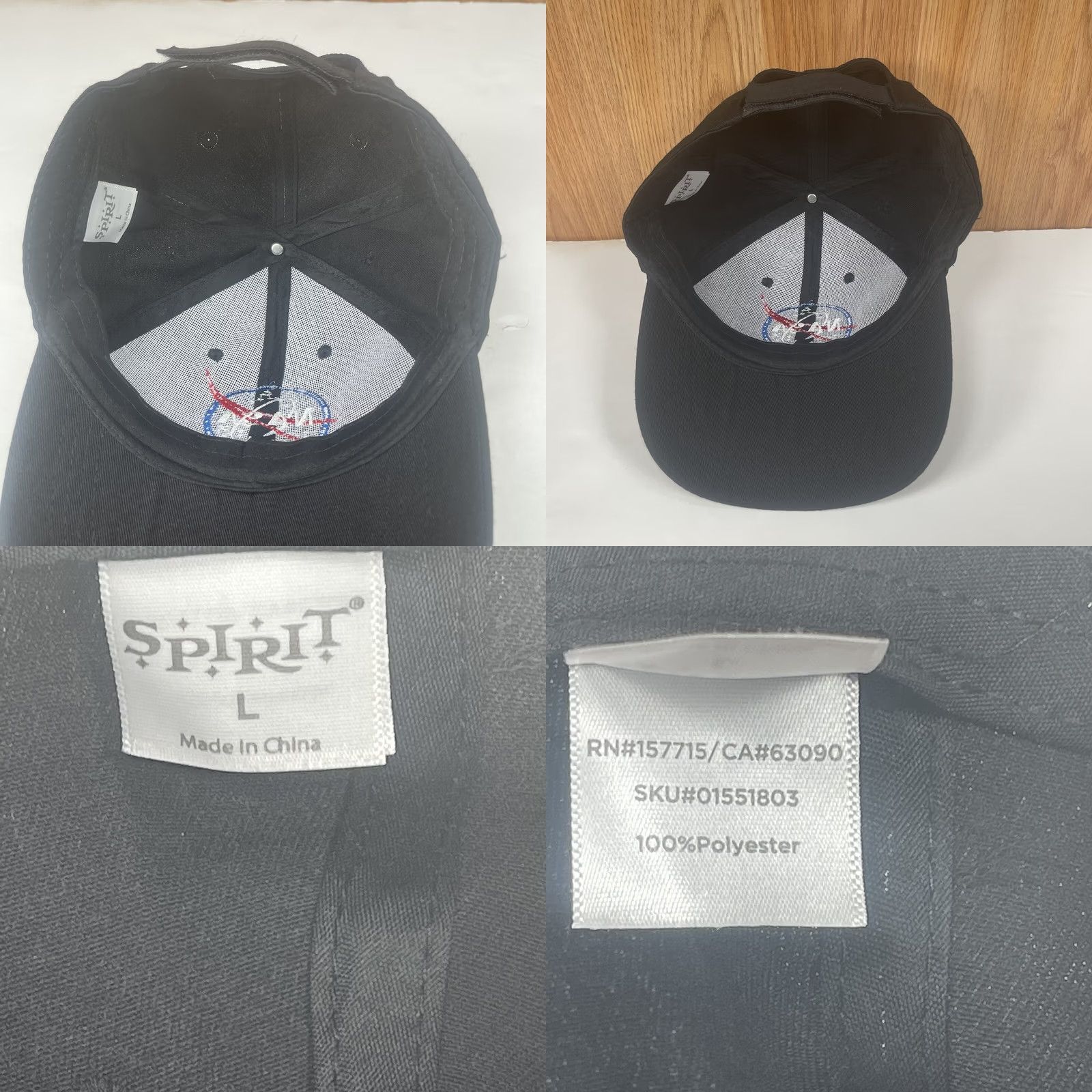 ESPIRIT Spirit NASA Baseball Hat Cap Adult Adjustable StrapBack Black Size ONE SIZE - 8 Thumbnail