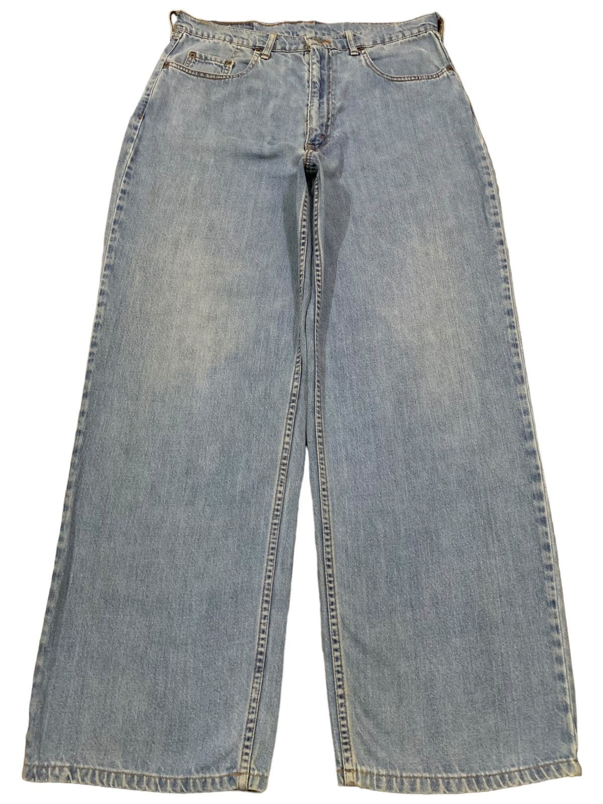 Levi's Vintage 90s Levis 529 White Tab Blue Washed Baggy Jeans Size US 33 - 1 Thumbnail
