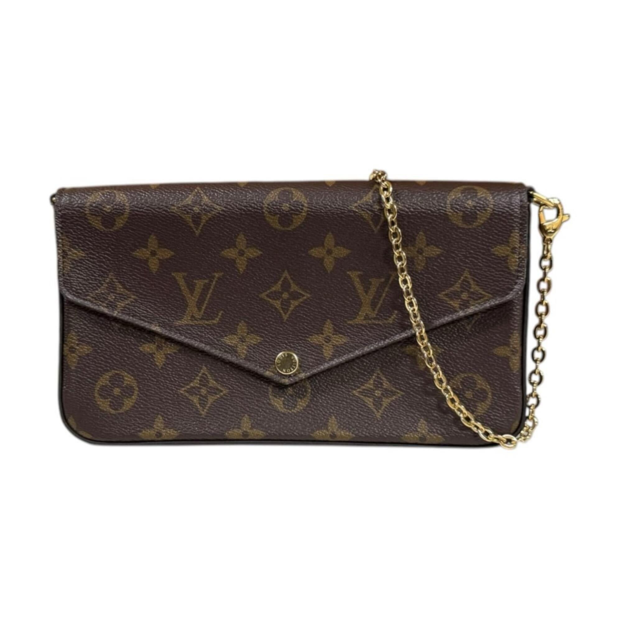 Louis Vuitton Louis Vuitton Pochette Felicie Monogram Shoulder Bag, Canvas M61276 Brown, Women's, LOUIS VUITTON, 2-way Chain Size ONE SIZE - 1 Thumbnail