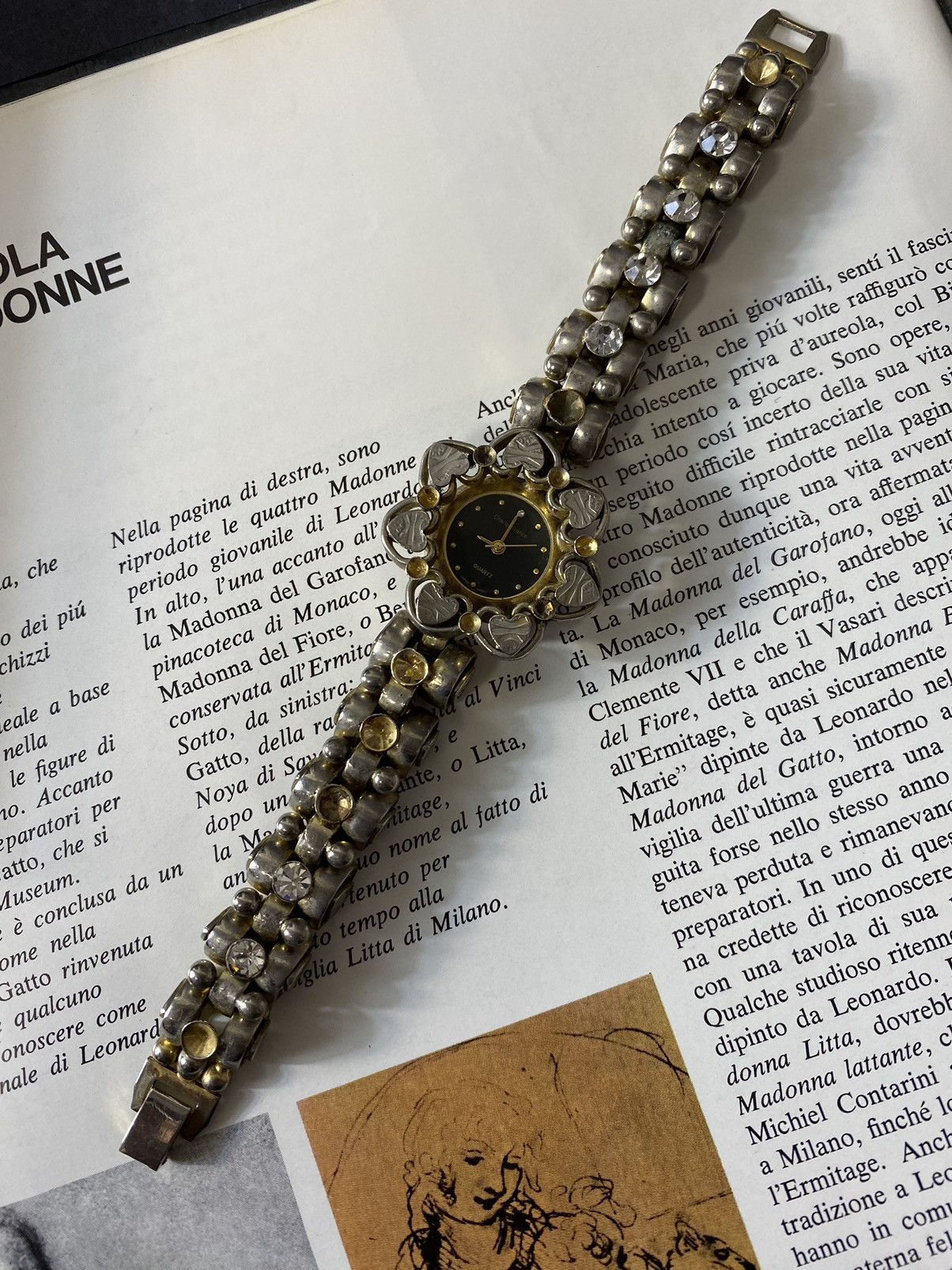 Jewelry Rare Retro Vintage Charles France Watch - Hearts! Size ONE SIZE - 1 Thumbnail