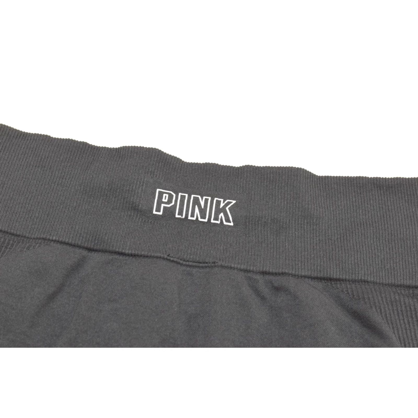 Pinko Victoria's Secret PINK Sport Black Seamless High Waist Athletic Booty Shorts M Women Black Logo Summer Spring Sweat Activewear Regular XS? (Error) Size 32" / US 10 / IT 46 - 8 Thumbnail