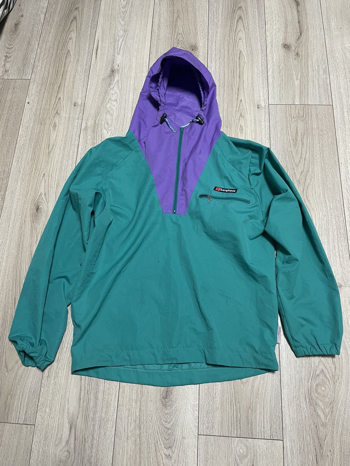 Berghaus × Vintage Archive 80s Berghaus Vintage Windbreaker 1/4 Zip Jacket Rare Size US M / EU 48-50 / 2 - 1 Thumbnail