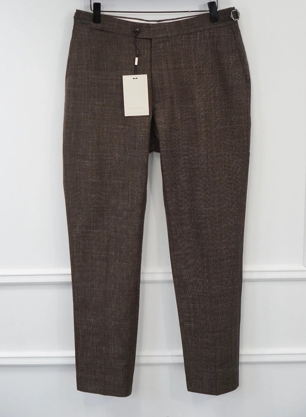 Suitsupply Men Suitsupply Pants Brown Wool Silk & Linen Brescia US38 Size 38R - 1 Thumbnail