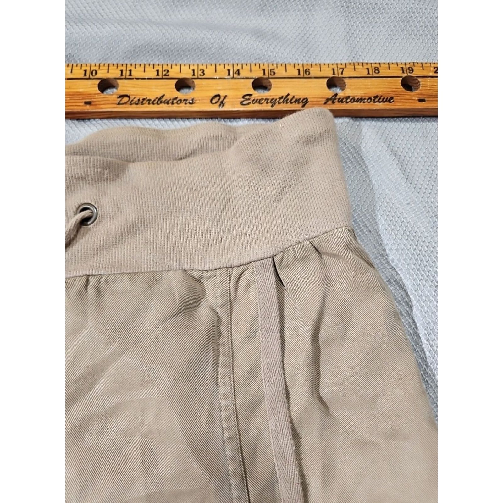 Soft Surroundings Soft Surroundings Pants Womens Size 5 Beige Pull On Wide Leg Flare Drawstring Knit Relaxed Inseam 30 in Beiges Womens Pants Size 27" / US 4 / IT 40 - 6 Thumbnail