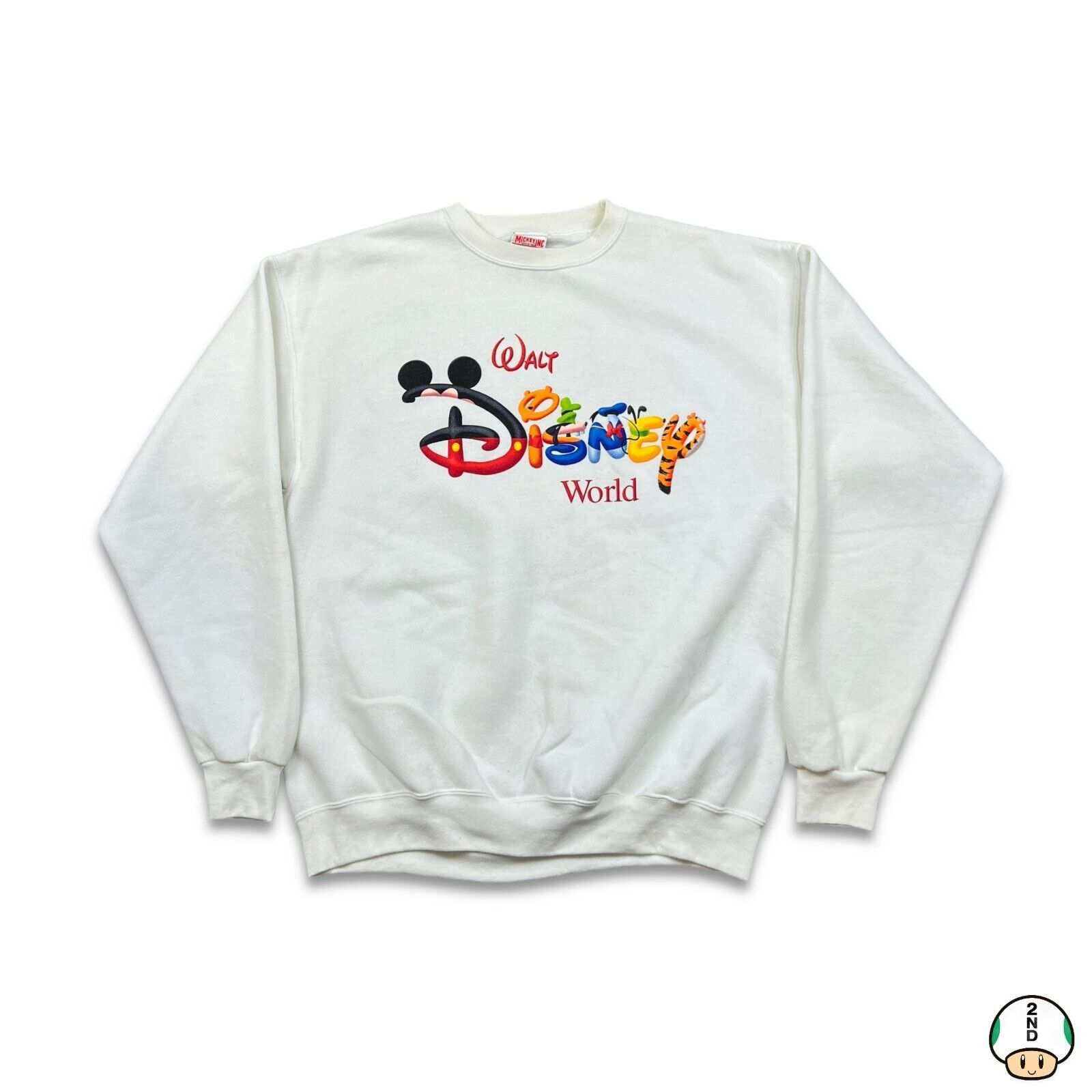 Disney × Mickey Mouse × Vintage Vintage Disney Mickey Mouse Sweatshirt Graphic 90s Pullover Size US L / EU 52-54 / 3 - 1 Thumbnail