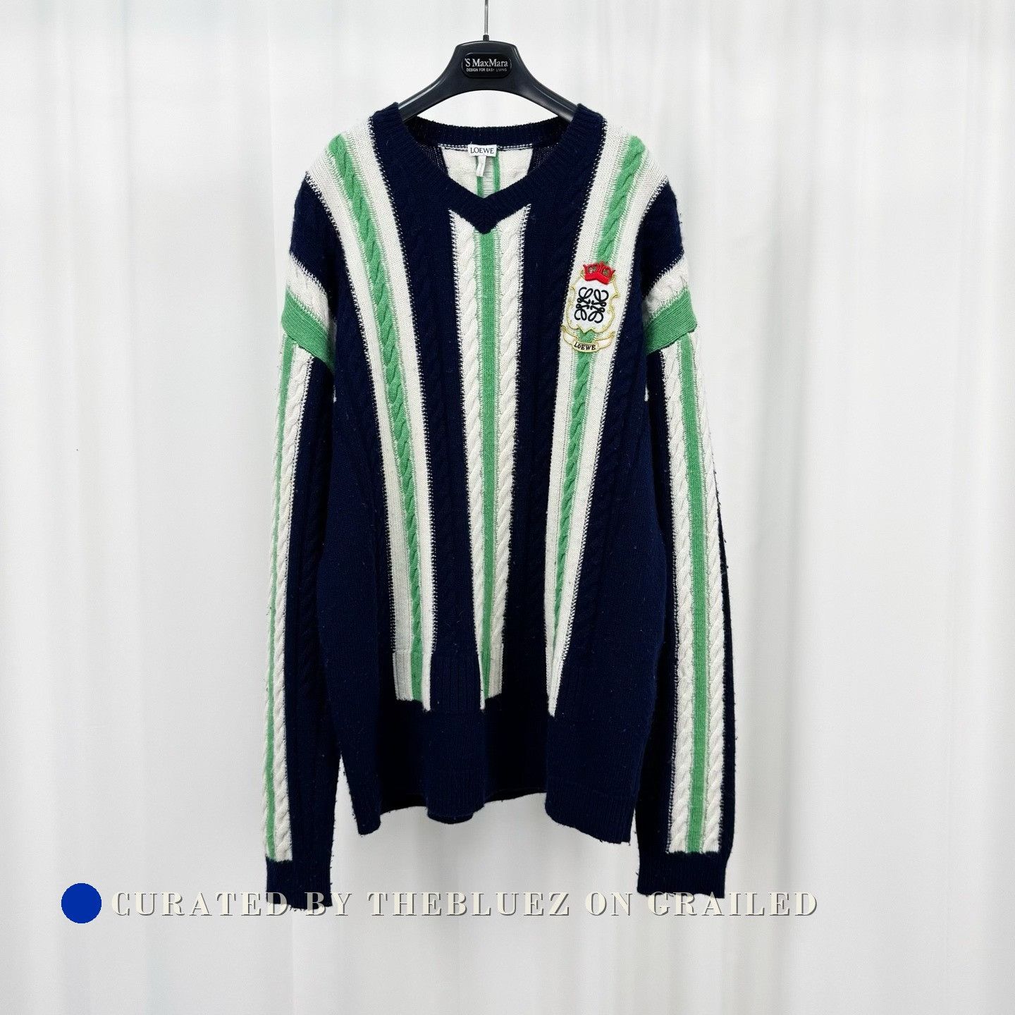 Loewe Loewe 25SS Embroidered Stripe Wool Sweater Size US L / EU 52-54 / 3 - 1 Thumbnail