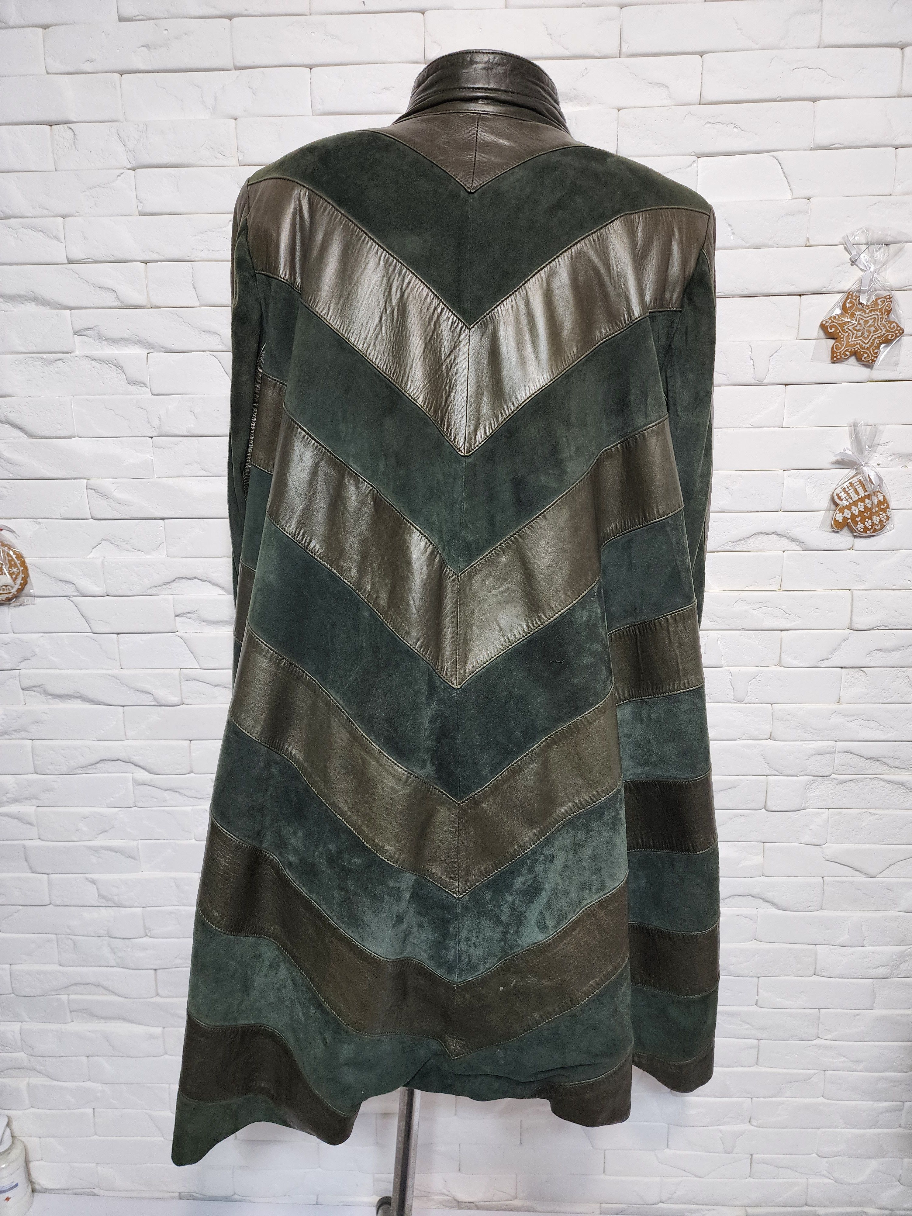 Other Green Leather Jacket: Womrn's Button Coat Size 3XL / US 20-22 - 4 Thumbnail