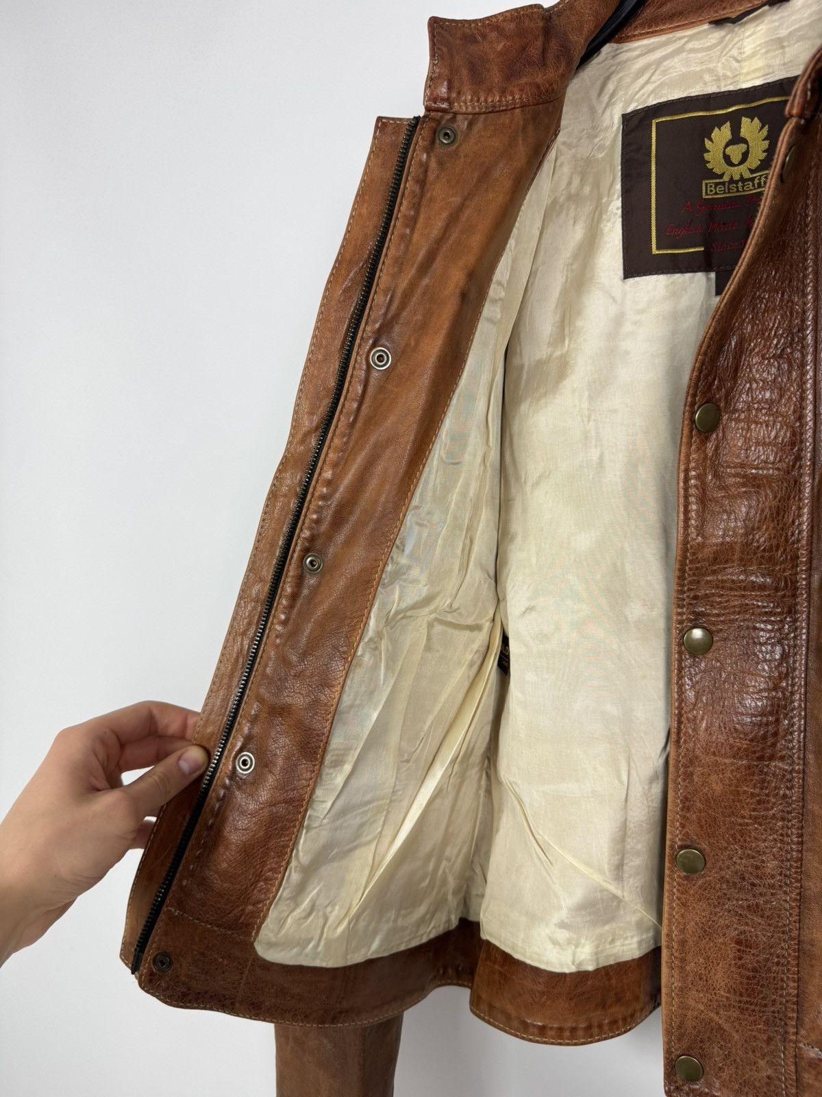 Belstaff Belstaff Brad Leather Brown Motorcycling Women’s Jacket Size XL / US 12-14 / IT 48-50 - 15 Thumbnail