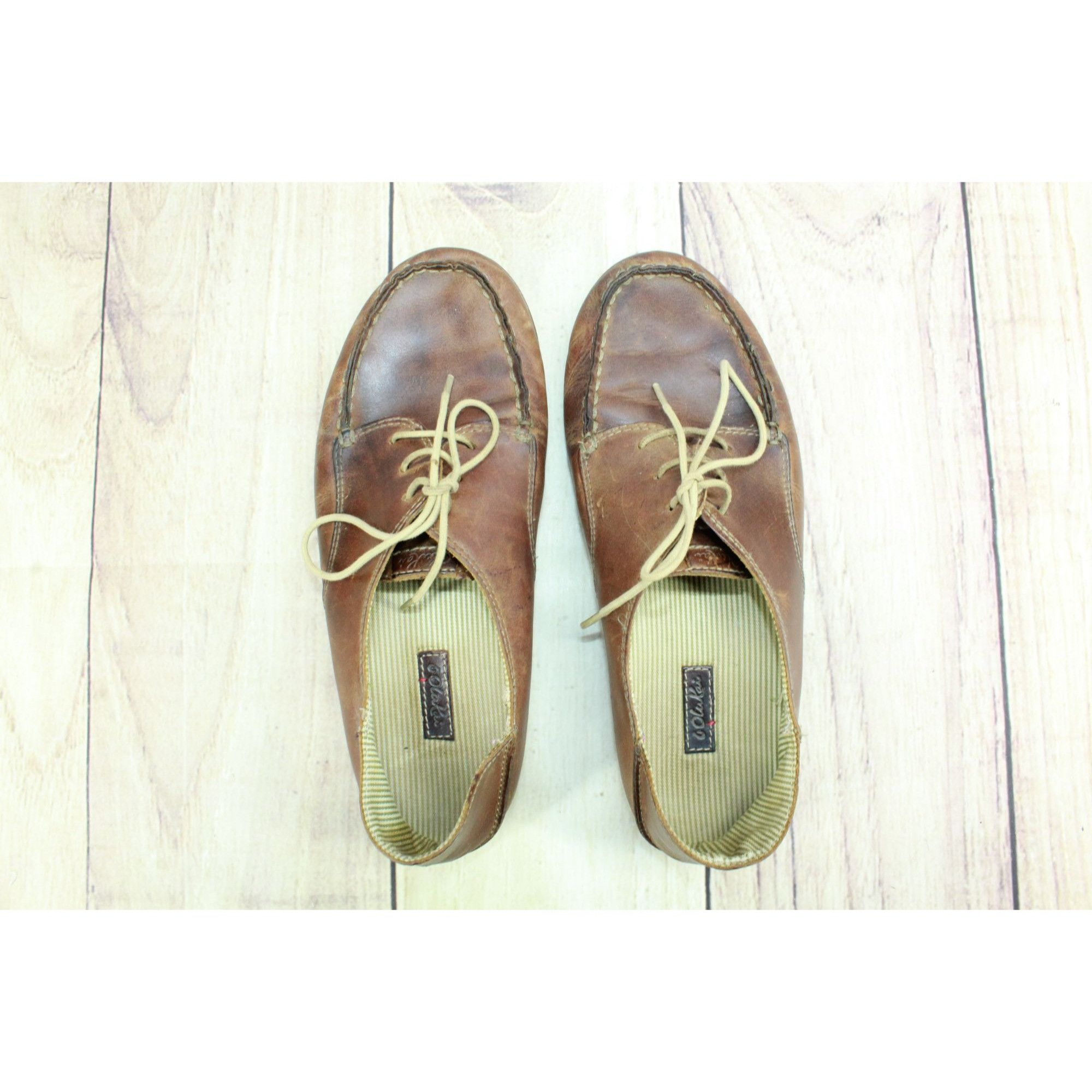 Olukai Olukai Heleuma Women's Leather Comfort Flat Loafer Shoes Size US 7 / IT 37 - 7 Thumbnail