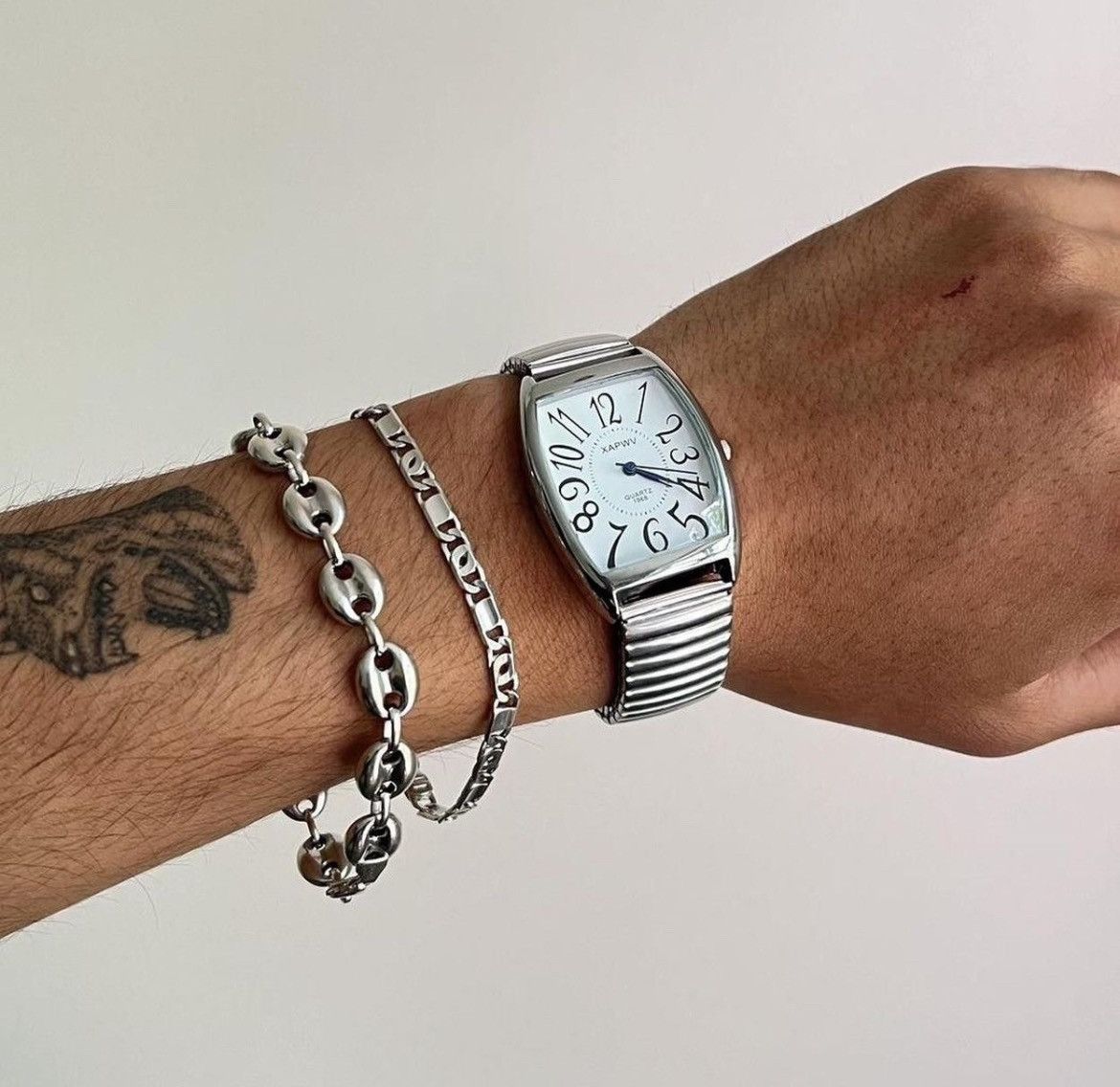 Jewelry 2000s vintage style stainless steel quartz luxury watch Size ONE SIZE - 3 Thumbnail