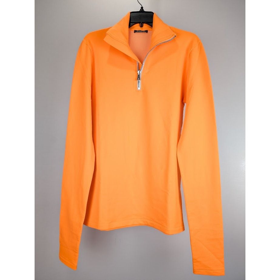 Balmain o1rshd1 Quarter Zip Felpa Shirt in Orange Size US M / EU 48-50 / 2 - 2 Thumbnail
