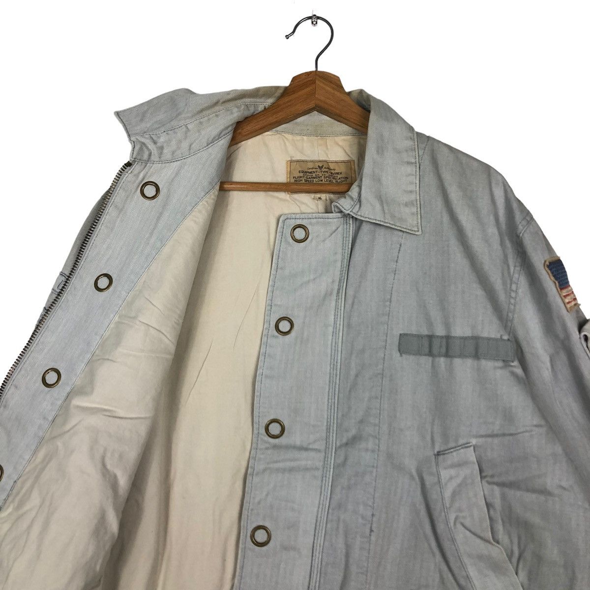 Avirex 🔥VTG DENIM JACKET AVIREX USA LTD STOCK 28-A6755 Size US XL / EU 56 / 4 - 12 Thumbnail