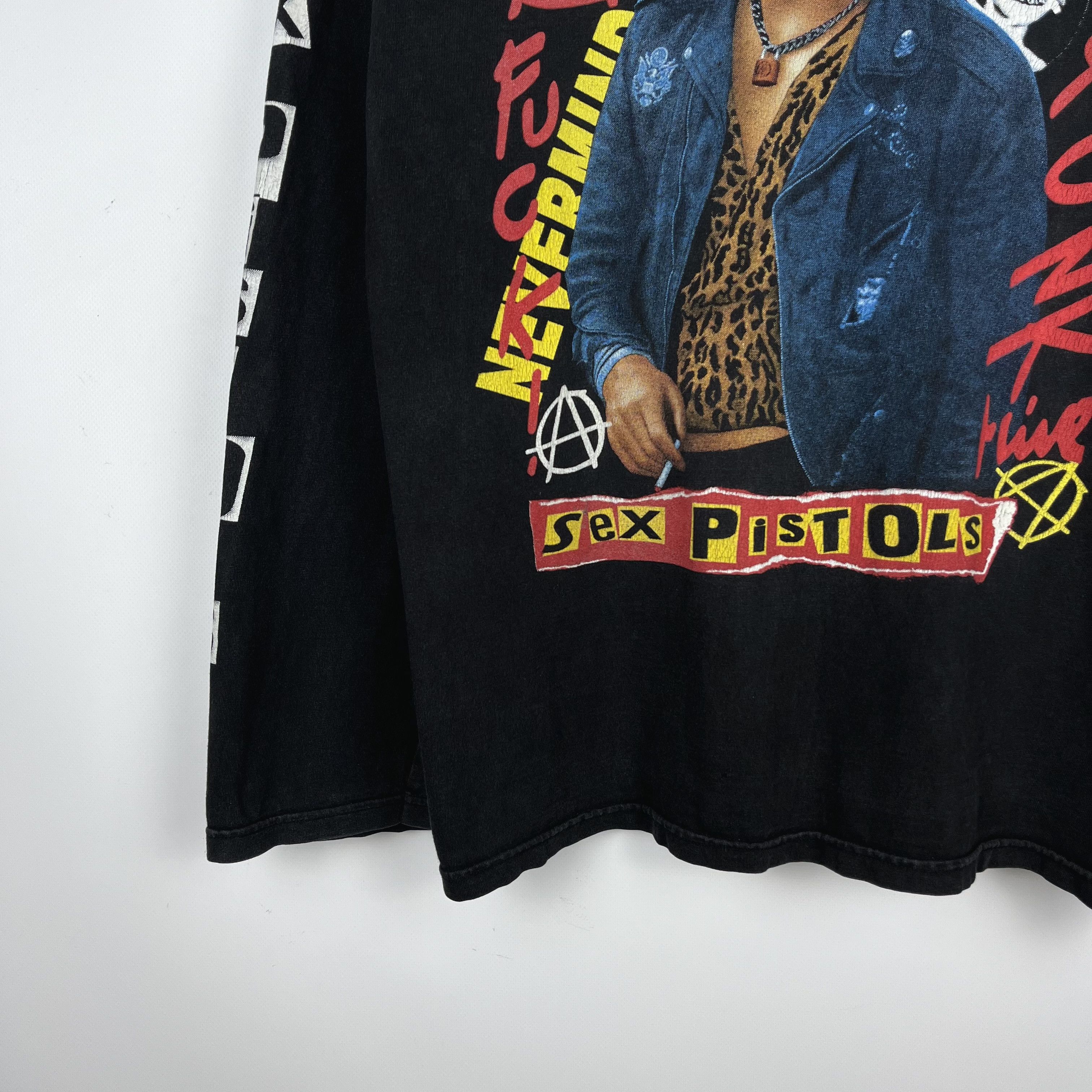 Band Tees Vintage Sid Vicious Sex Pistols Punk Longsleeve T Shirt 90’s Size US L / EU 52-54 / 3 - 5 Thumbnail