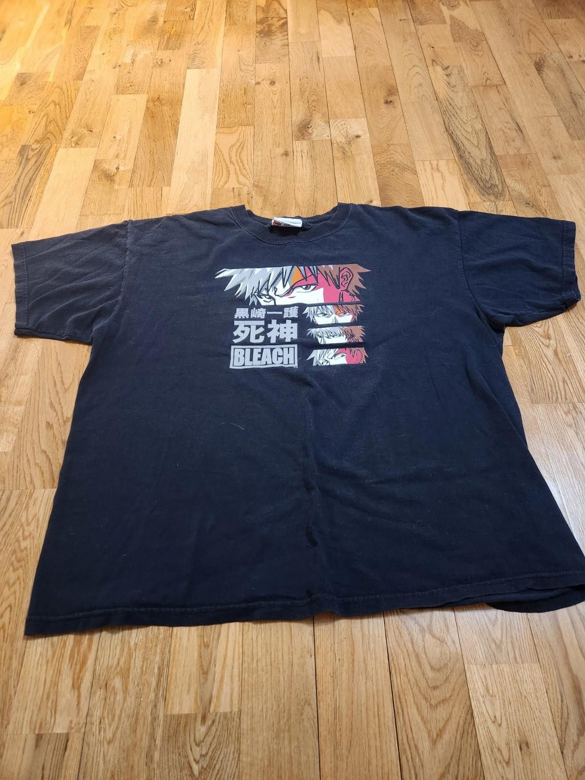 Designer RARE Vintage Bleach Ichigo Faces T-Shirt Black Mens XL Size US XL / EU 56 / 4 - 1 Thumbnail