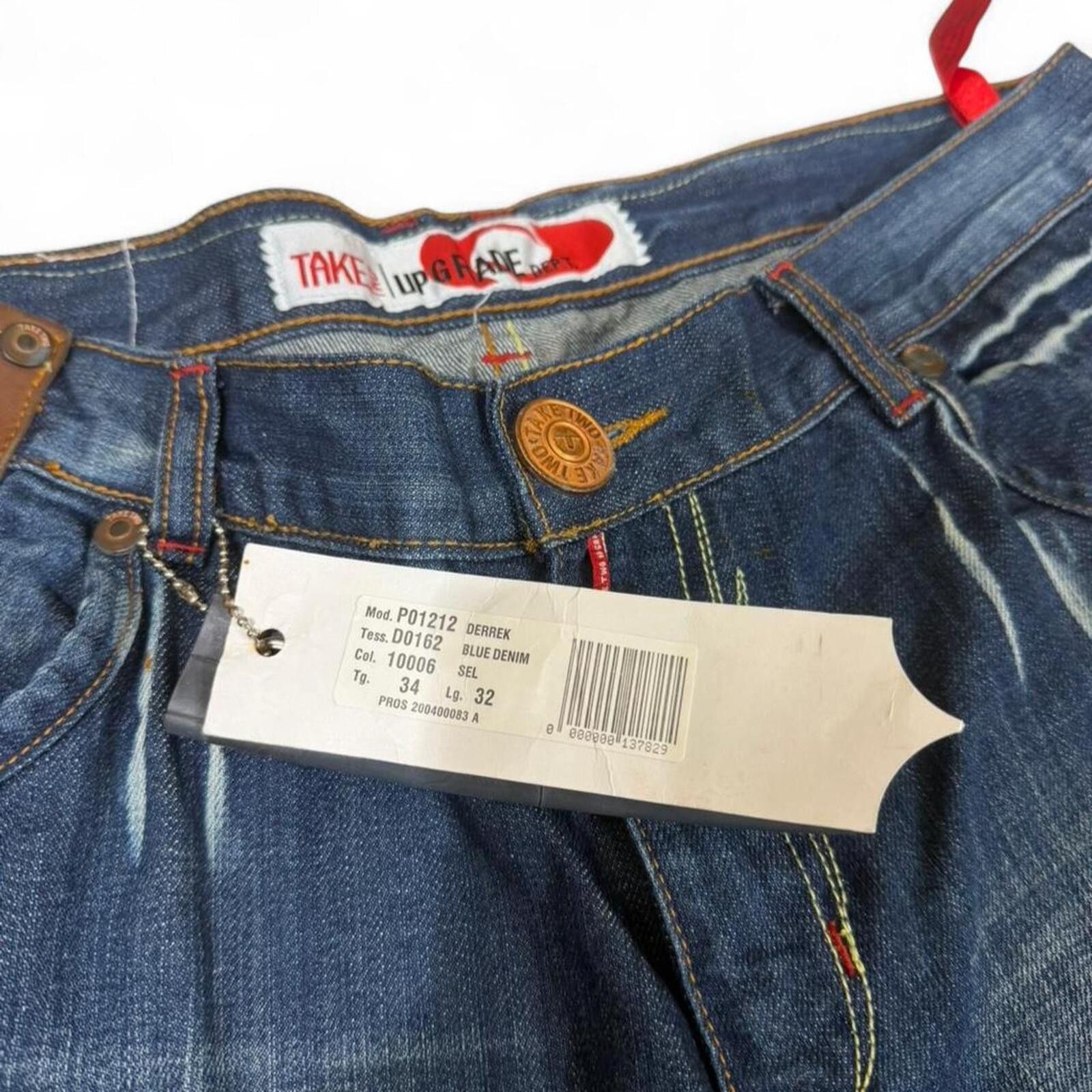 True Religion Y2K Style TAKE two Designer Jeans Embroidered Back Pockets Size US 35 - 7 Thumbnail