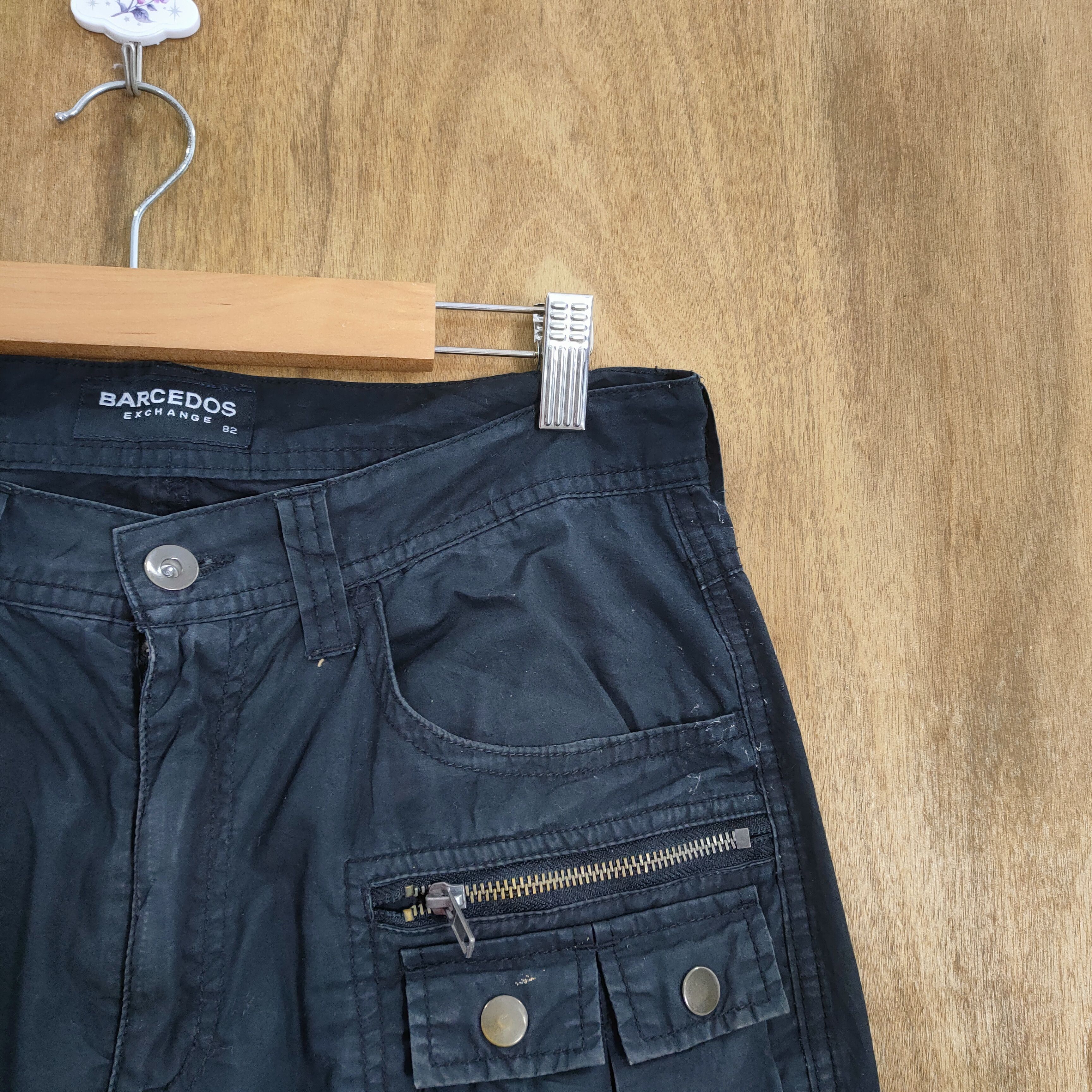 Japanese Brand BARCEDOS BLACK MULTIPOCKET CARGO PANTS Size US 32 / EU 48 - 5 Thumbnail