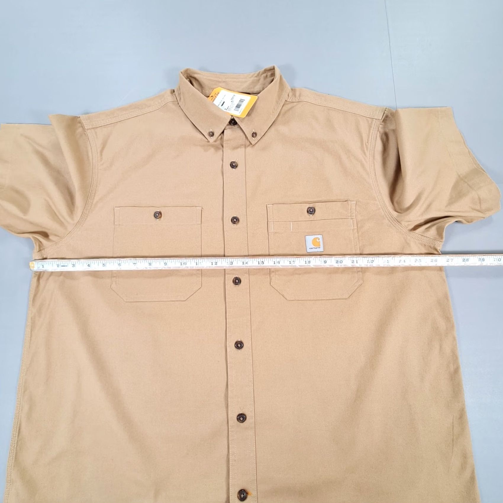 Carhartt Carhartt Shirt XL Brown Midweight Canvas Rugged Flex Relaxed Fit Workwear Mens Size US XL / EU 56 / 4 - 5 Thumbnail